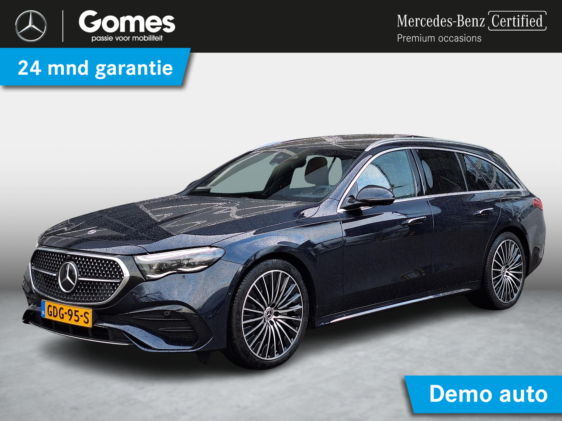 Mercedes-Benz E Estate 300 e AMG Line | Nappa Leder Bruin | Premium Pakket | Rijassistentiepakket Plus | Panoramadak | MBUX Superscreen | Burmester 4D Surround Sound | 360° Camera | Apple CarPlay | Android Auto | Elektrisch Verstelbare Voorstoelen + Memory | Showmodel