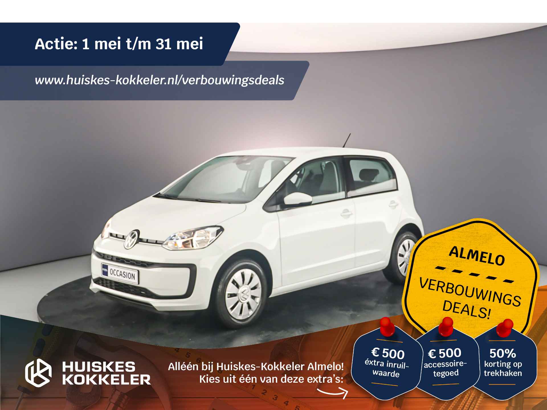 Volkswagen up! Move Up 1.0 MPI 65pk Airco, DAB, Bluetooth, Radio, Elektrische ramen voor, LED dagrijverlichting - 1/31