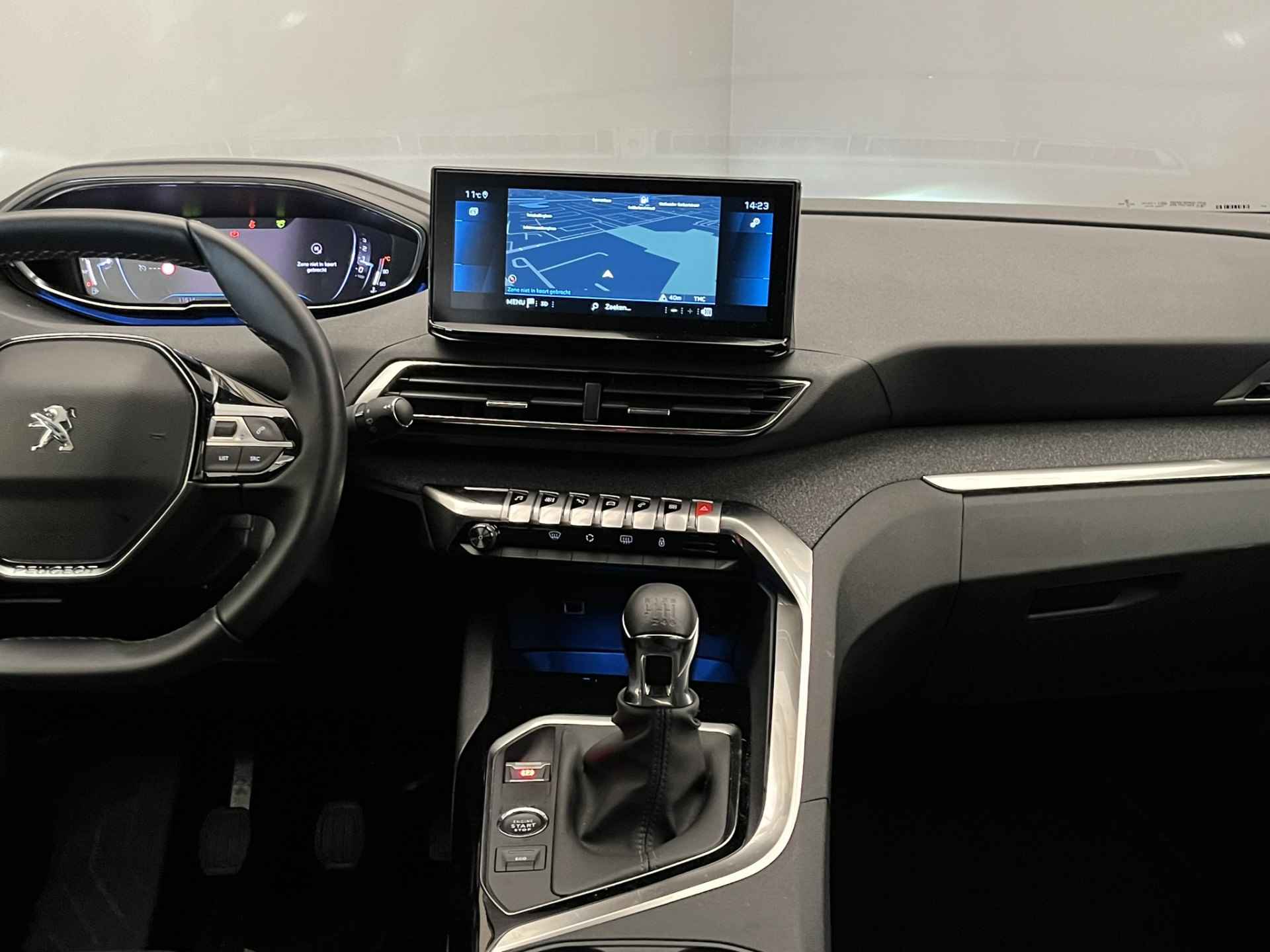 Peugeot 5008 1.2 130PK Allure Pack | Navigatie | 7 Persoons | Camera | 18'' Lichtmetaal | LED | Carplay | Clima | Cruise | Lder\Stof | Bluetooth | Getint glas | 2022! 11.500Km! | Touchscreen | Digitaal Display - 22/45