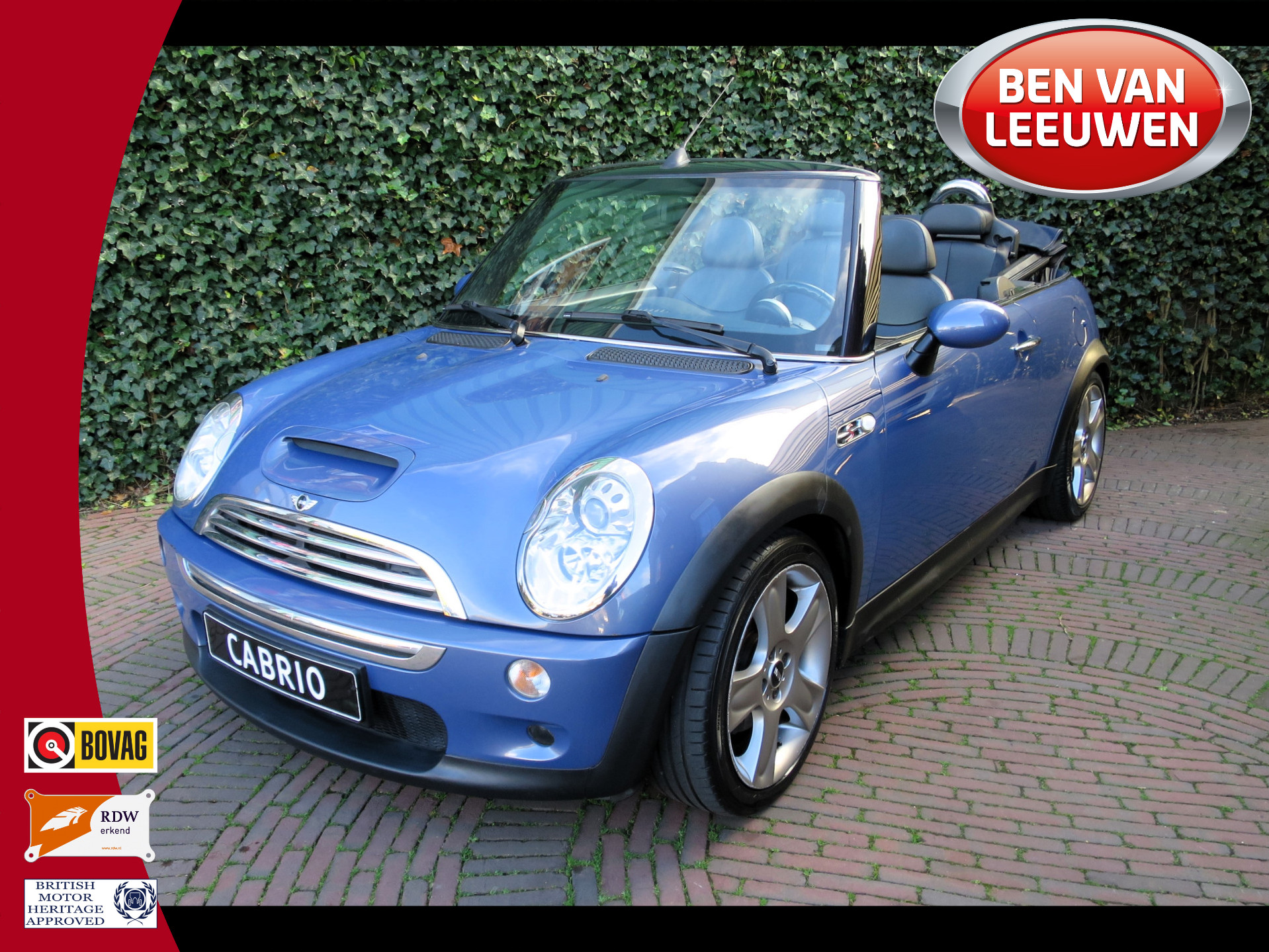 MINI Cabrio 1.6 Cooper S Chili R52 met Leder, Xenon, Cruise, PDC en 17"