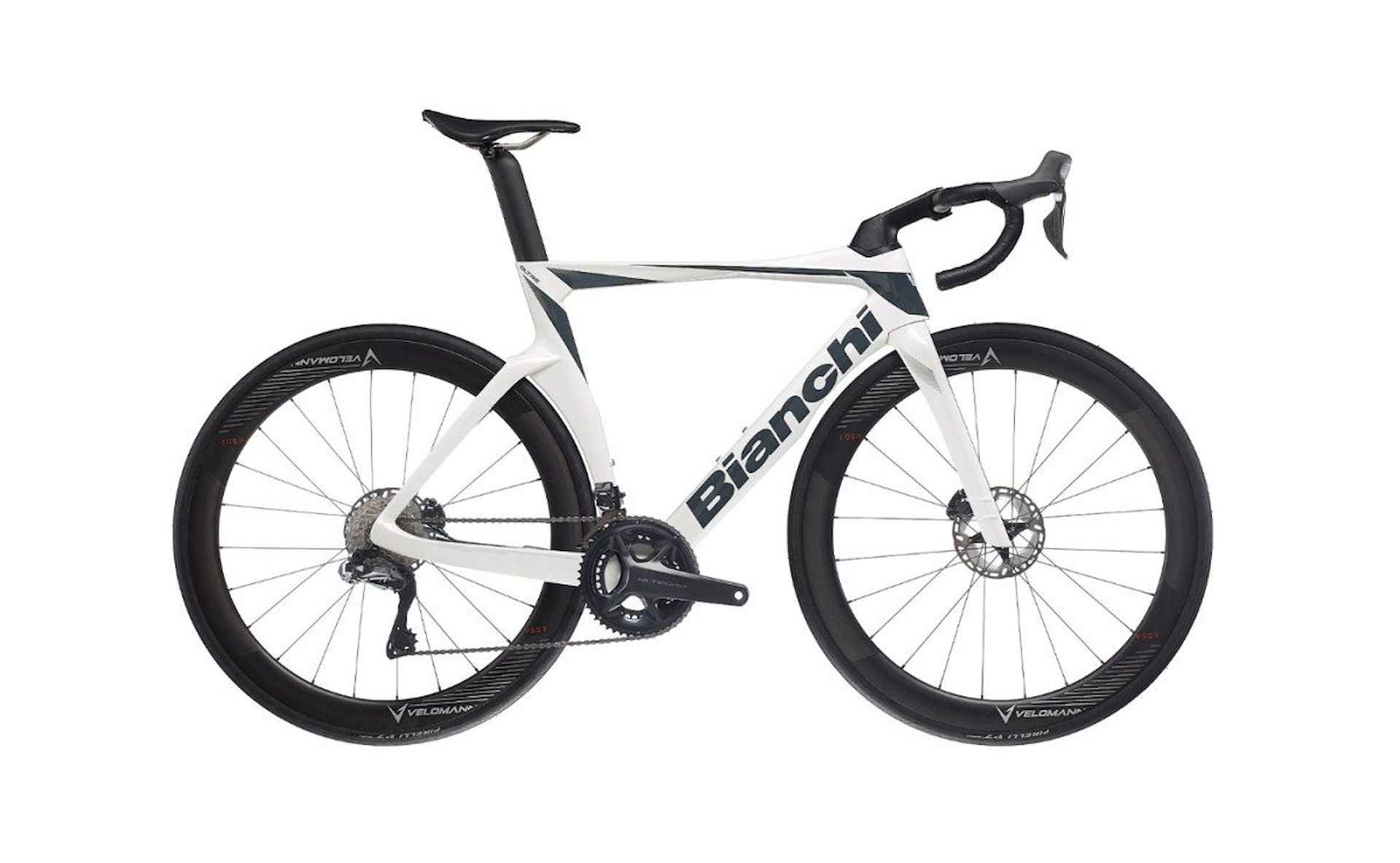 Bianchi OLTRE COMP ULT Di2 12SP Heren XG - WHITE / GRAPHITE FULL GLOSSY 59cm 2025