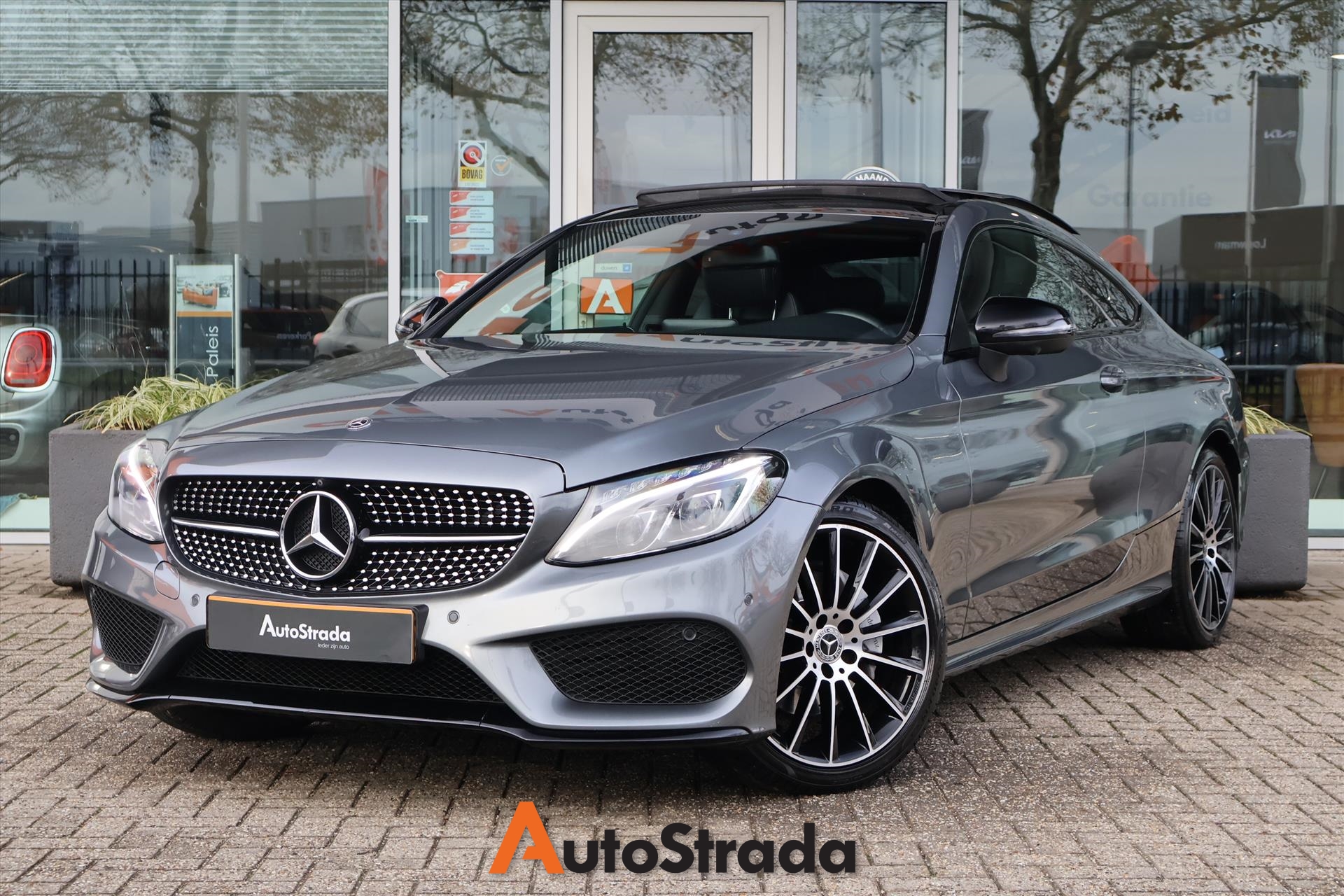 Mercedes C-Klasse Coupe C180 AMG-Line 156pk 9G-Tronic | Burmester | Memory | Leder | Navi | Climate | 360 Camera