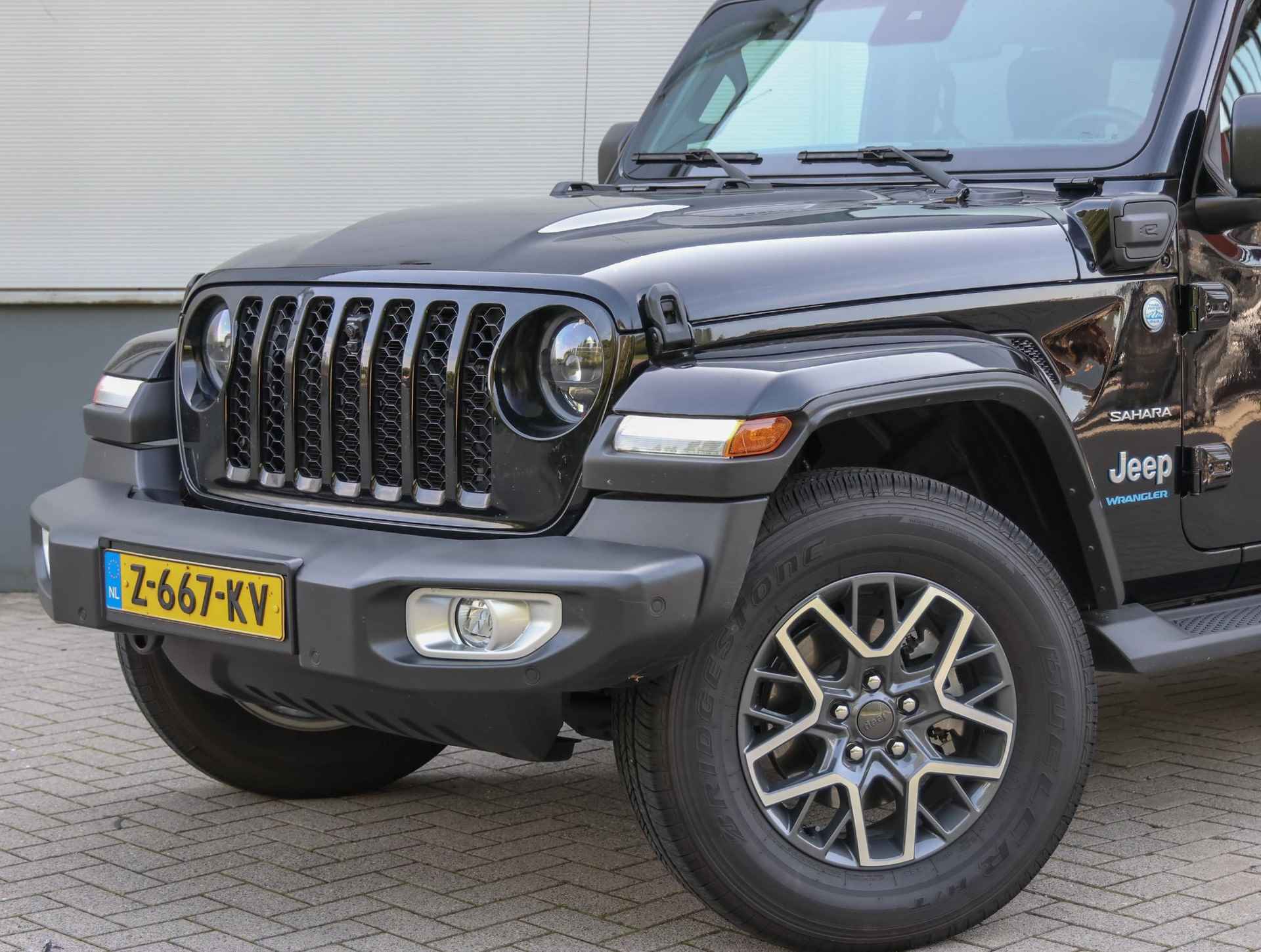 Jeep Wrangler Unlimited 4xe 380pk Sahara | 1ste eig. | LEER | Adaptive Cruise | AppleCarplay | Climate | Blindspot | NL auto! - 42/46