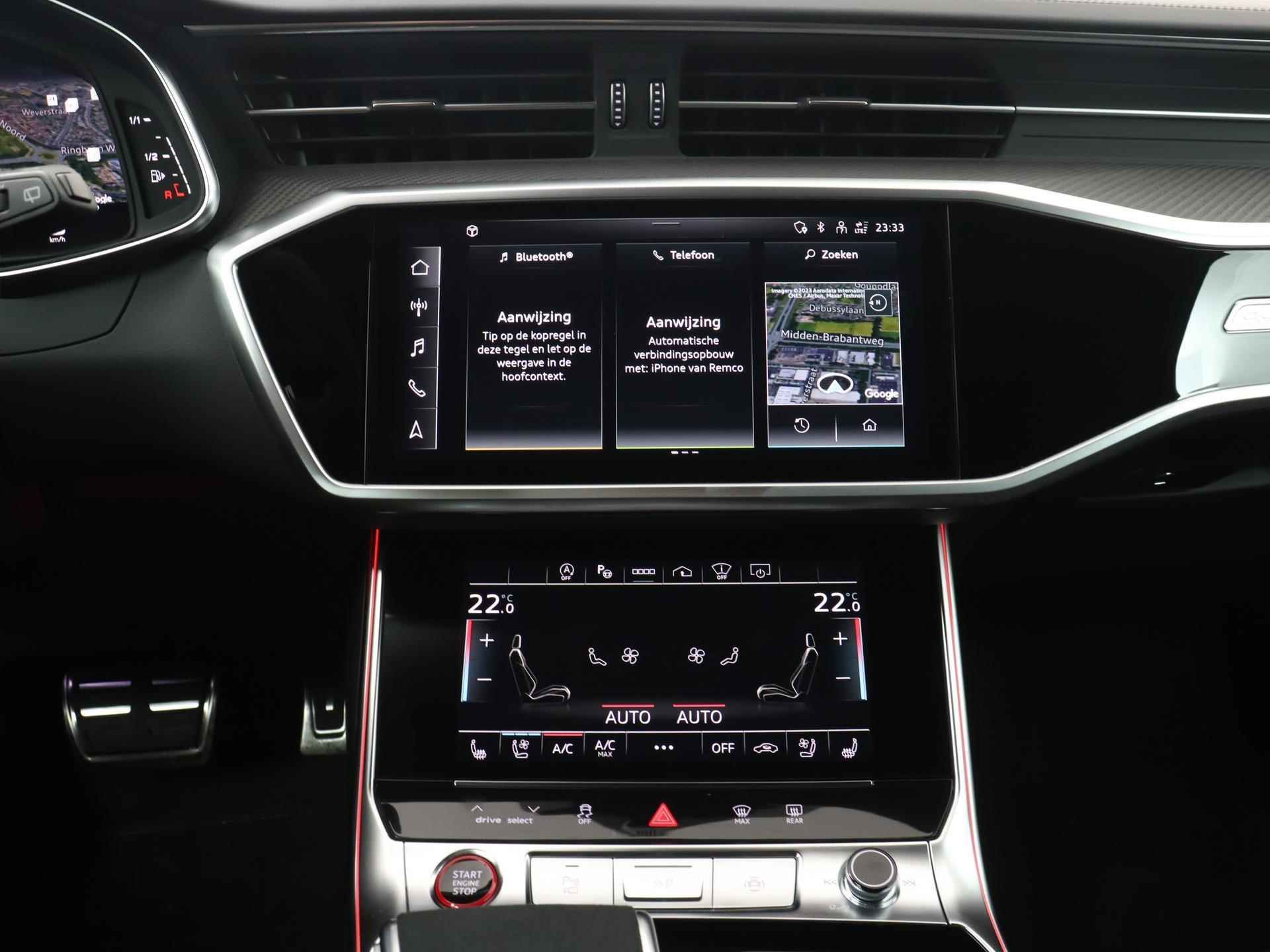 Audi RS6 TFSI quattro 600 PK | Head-up display | Bang & Olufsen Soundsystem | 22 inch lm velgen | RS Dynamic Pakket Plus | RS Design pakket Rood |Optiekpakket Zwart Plus | Panorama dak | RS Sportuitlaat | Keramische remschijven Rood | RS Sportonderstel Plus | Servosluiting deuren | Nu € 36.129,- ACTIEKORTING! | DIRECT LEVERBAAR! | NIEUWE AUTO! | - 15/35