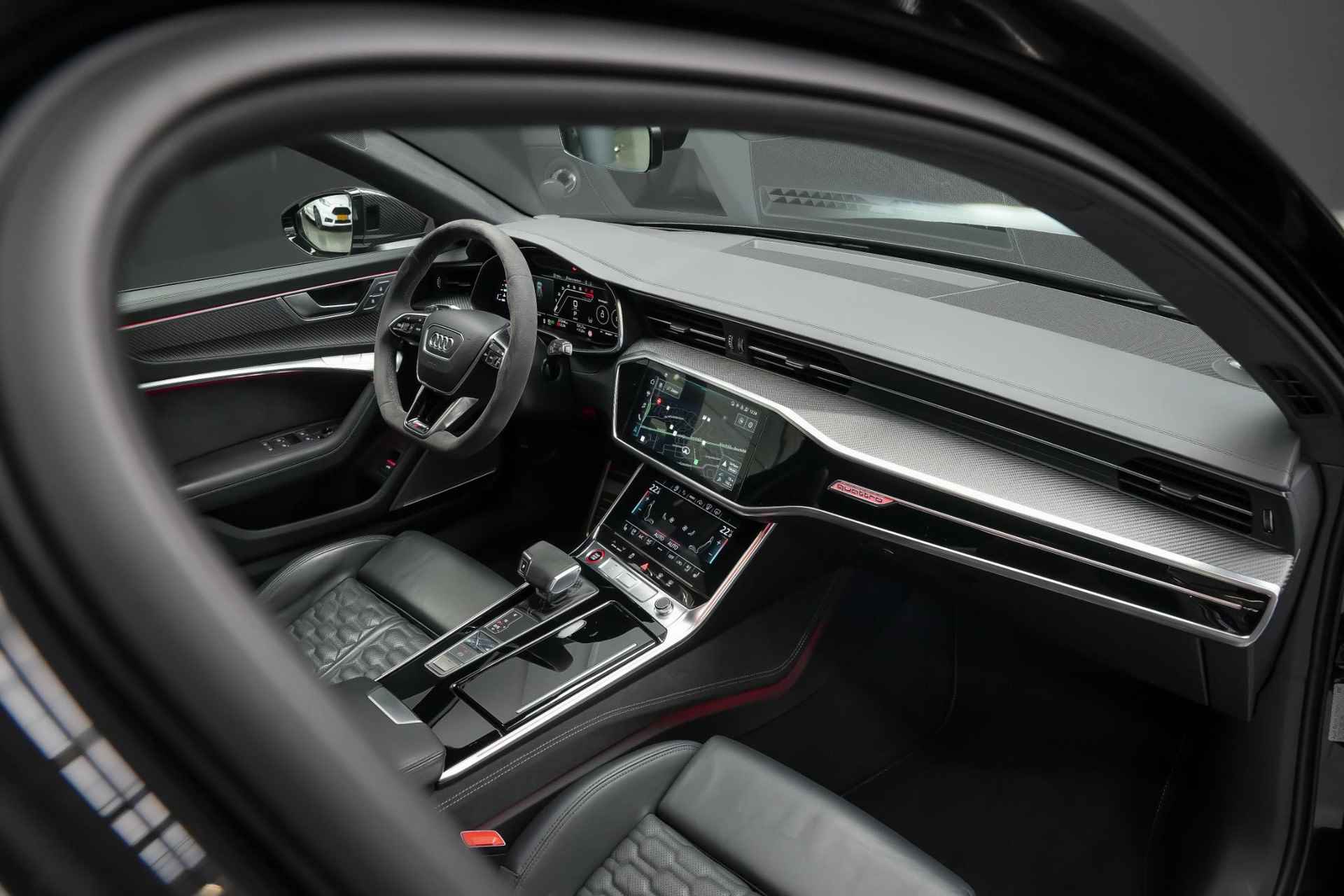 Audi RS6 Avant 600pk TFSI quattro |dynamic plus pakket|B&O Advanced|carbon pakket|luchtvering|keramisch|panoramadak|dynamic steering|HUD|BLIS|stoelventilatie|matrix LED| - 57/68