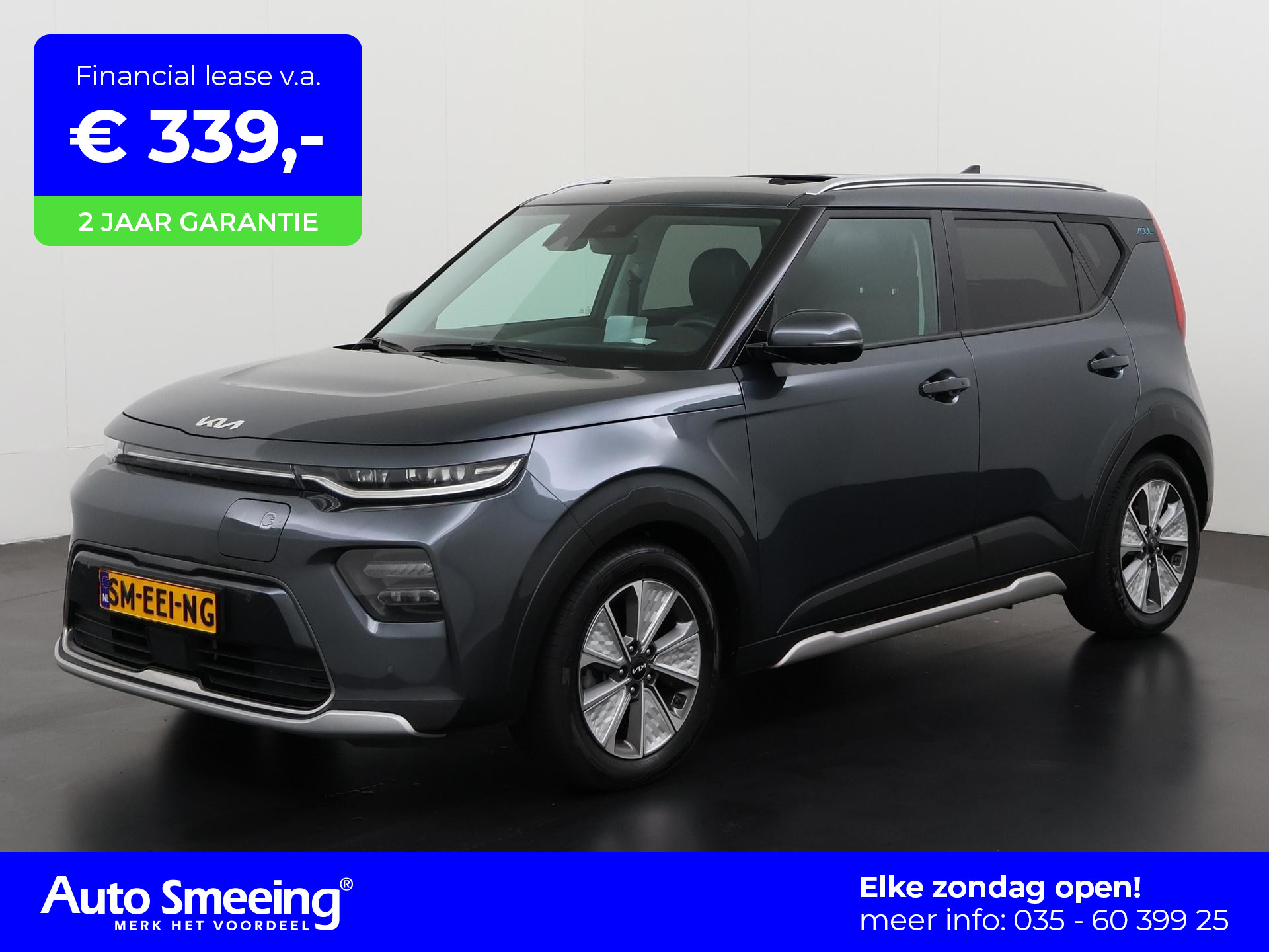 Kia e-Soul ExecutiveLine 64 kWh | 3 Fasen | Schuifdak | Head Up | Leder | Zondag Open!