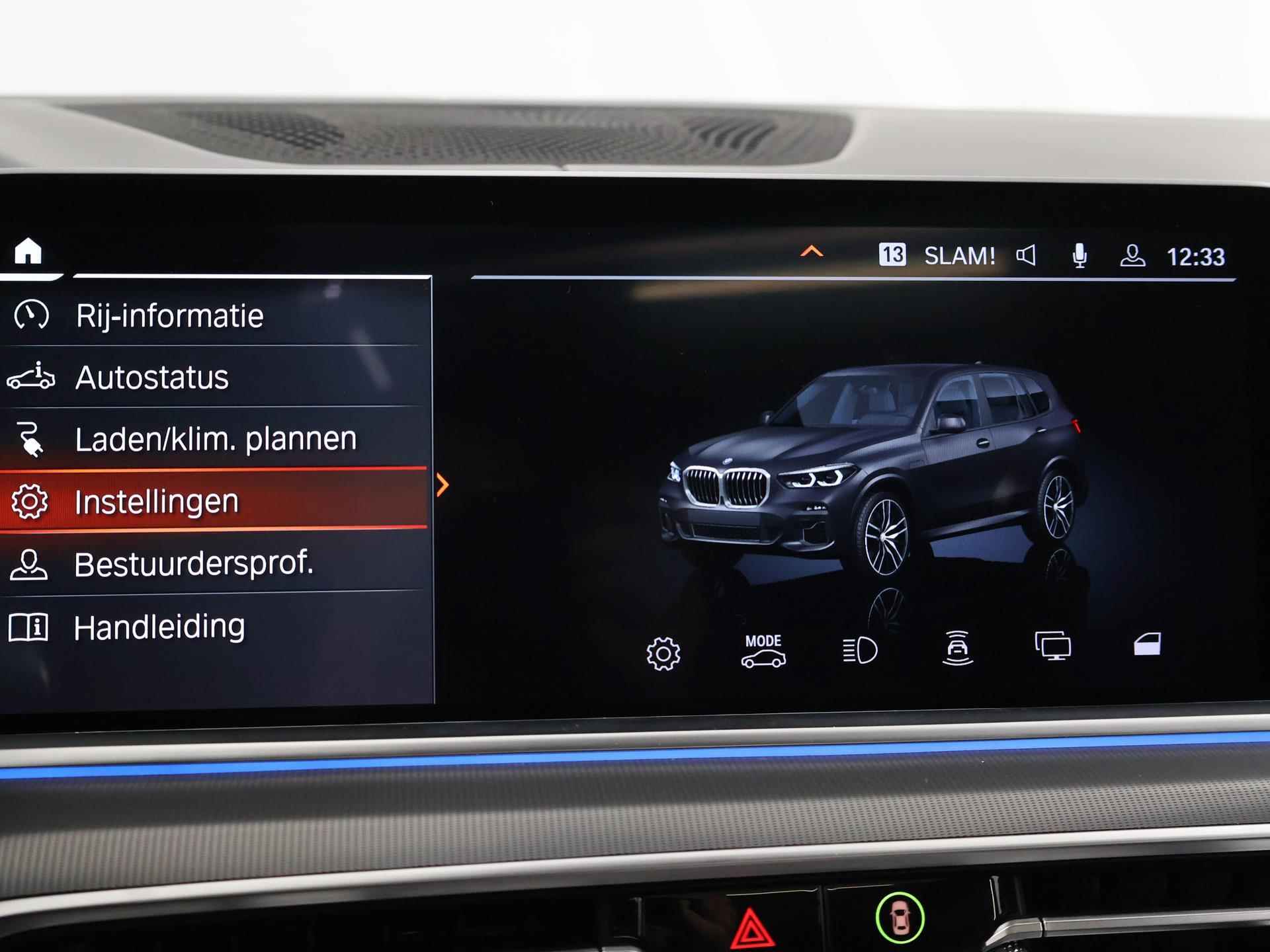 BMW X5 xDrive45e High Executive | M-Sport  | NL Auto | Laser Licht | Harman/Kardon | Comfortstoelen + Geheugen | Navigatie | Panoramadak | Luxe lederen bekleding | LED | DAB | CraftedClarity | 22" Lichtmetaal | HUD | - 22/56