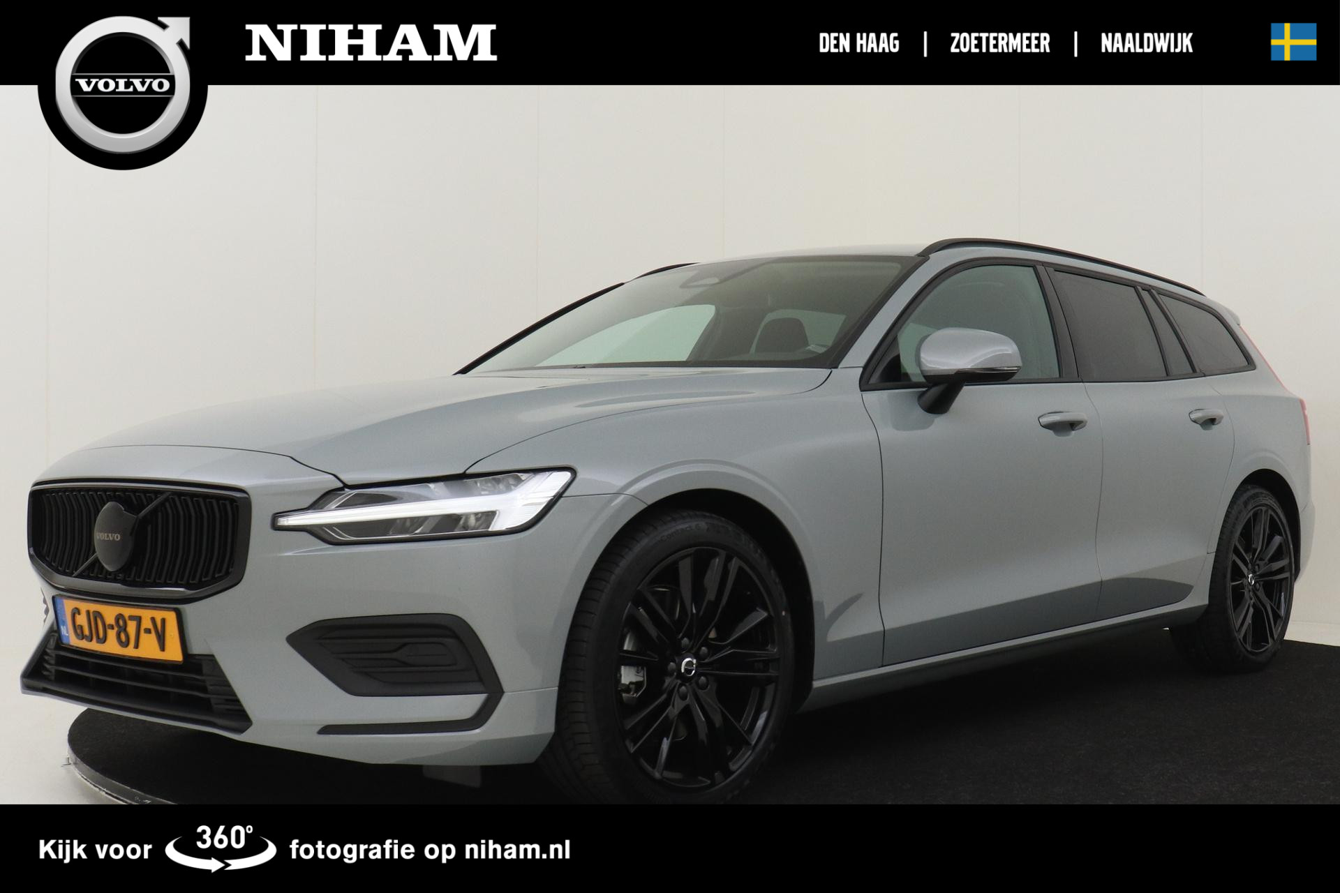 Volvo V60 B3 (M-HYBRID) ESSENTIAL BLACK EDITION Climate & Park Assist Line, 19" Black Edition Velgen