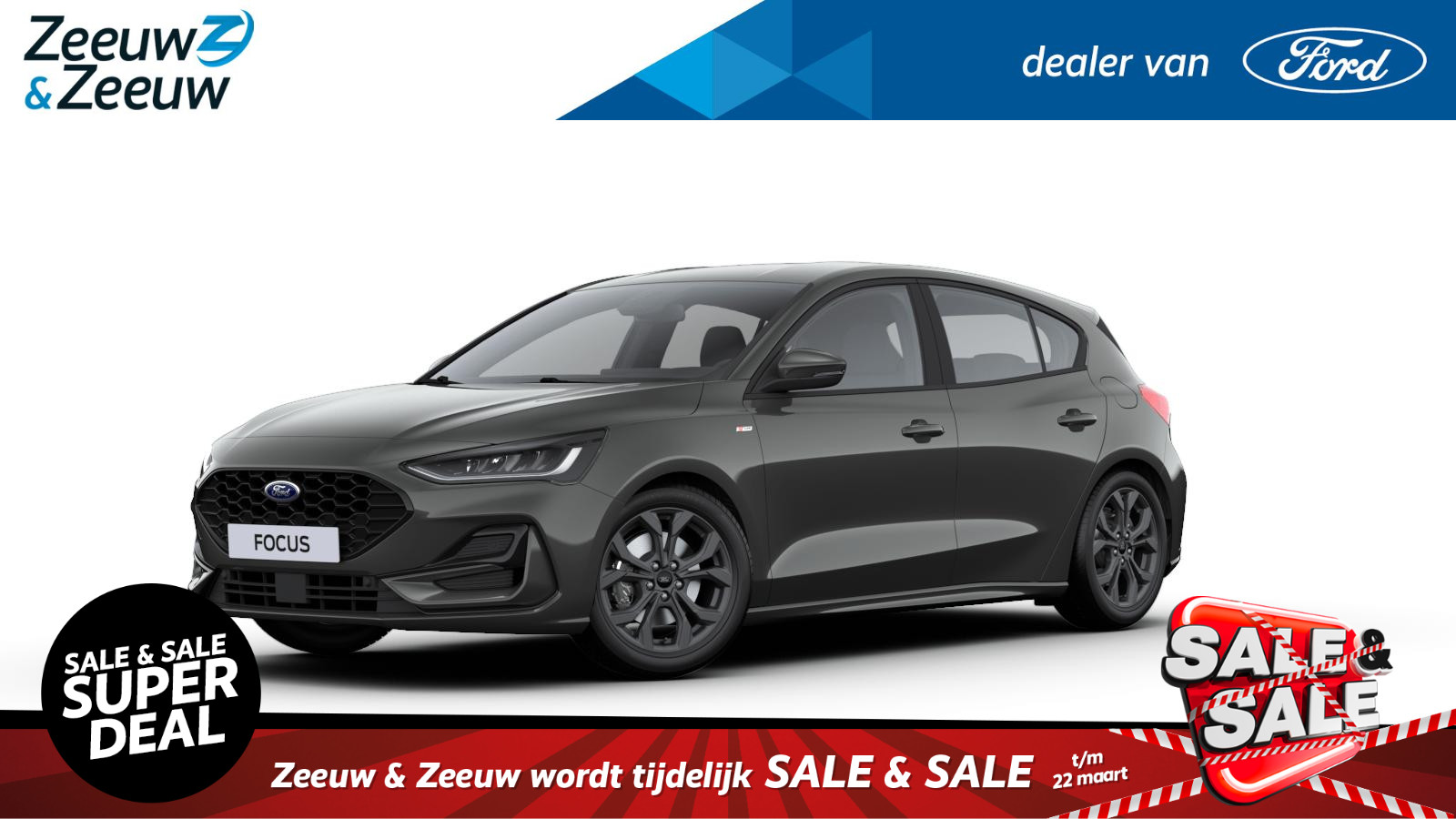 Ford Focus 1.0 EcoBoost Hybrid ST Line  | Nieuw te bestellen bij Zeeuw & Zeeuw Ford Alphen | Prijs inclusief 2500 euro Ford Voordeel | Financiering via Ford Options mogelijk