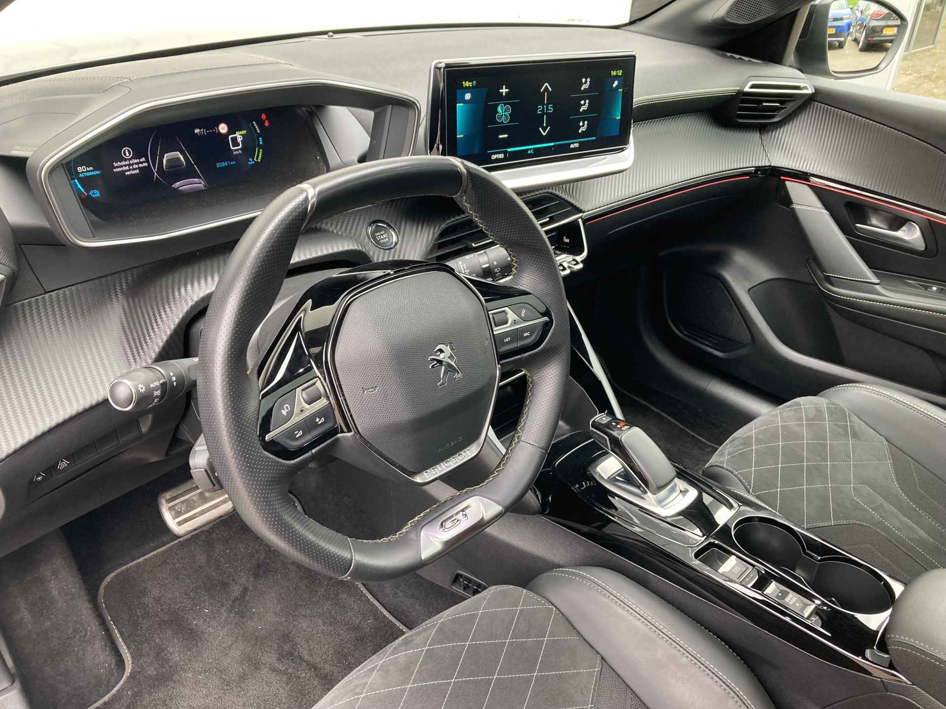 Peugeot 208 GT Line Pack 50 kWh | PANORAMADAK | NAVIGATIE | ADPTIVE CRUISE | STOELVERWARMING | ECC-AIRCO | APPLE/ANDROID AUTO | ETC - 9/45