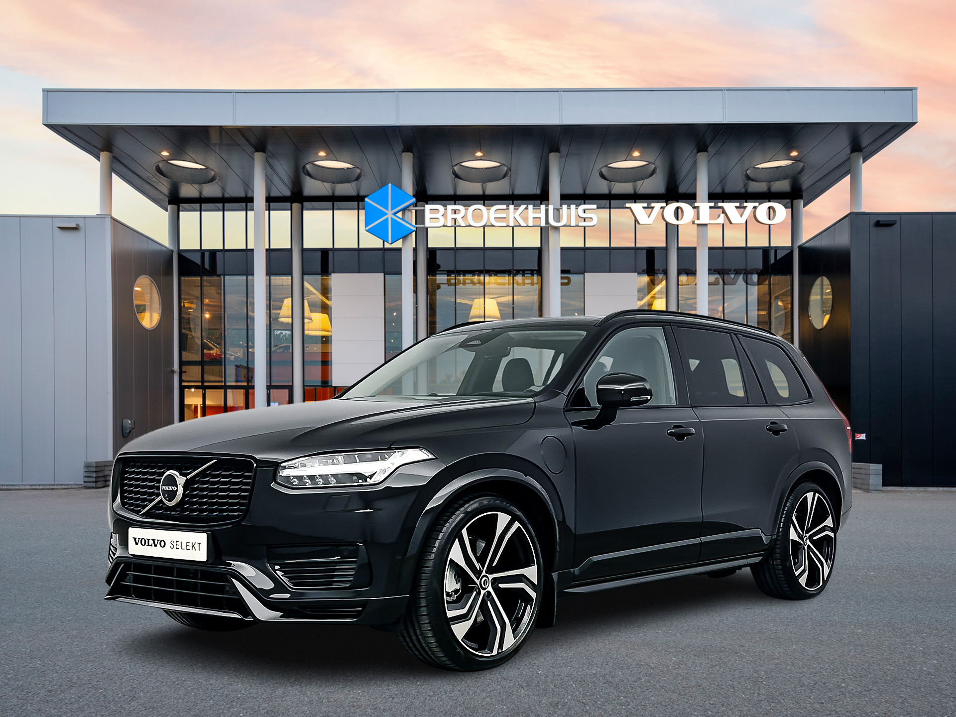 Volvo XC90 T8 Recharge AWD Ultra Dark | 22'' | Luchtvering | Bowers & Wilkins | Stoelventilatie/massage | 360-Camera | Head-up | Trekhaak |