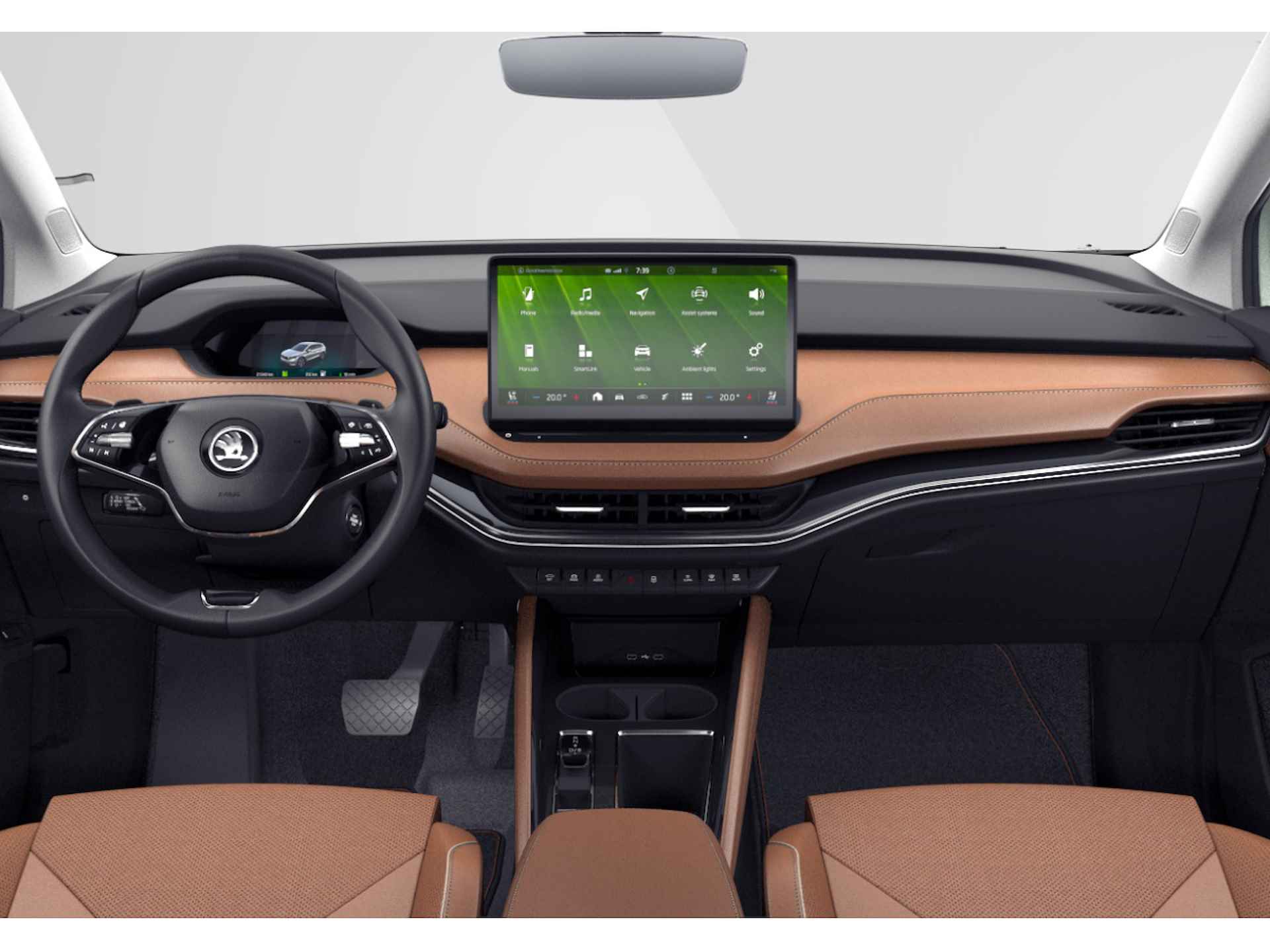 Škoda Enyaq 80 204 pk iV Elektrisch Automaat Business Edition Plus | Eco suite Bruin / cognac - 6/6