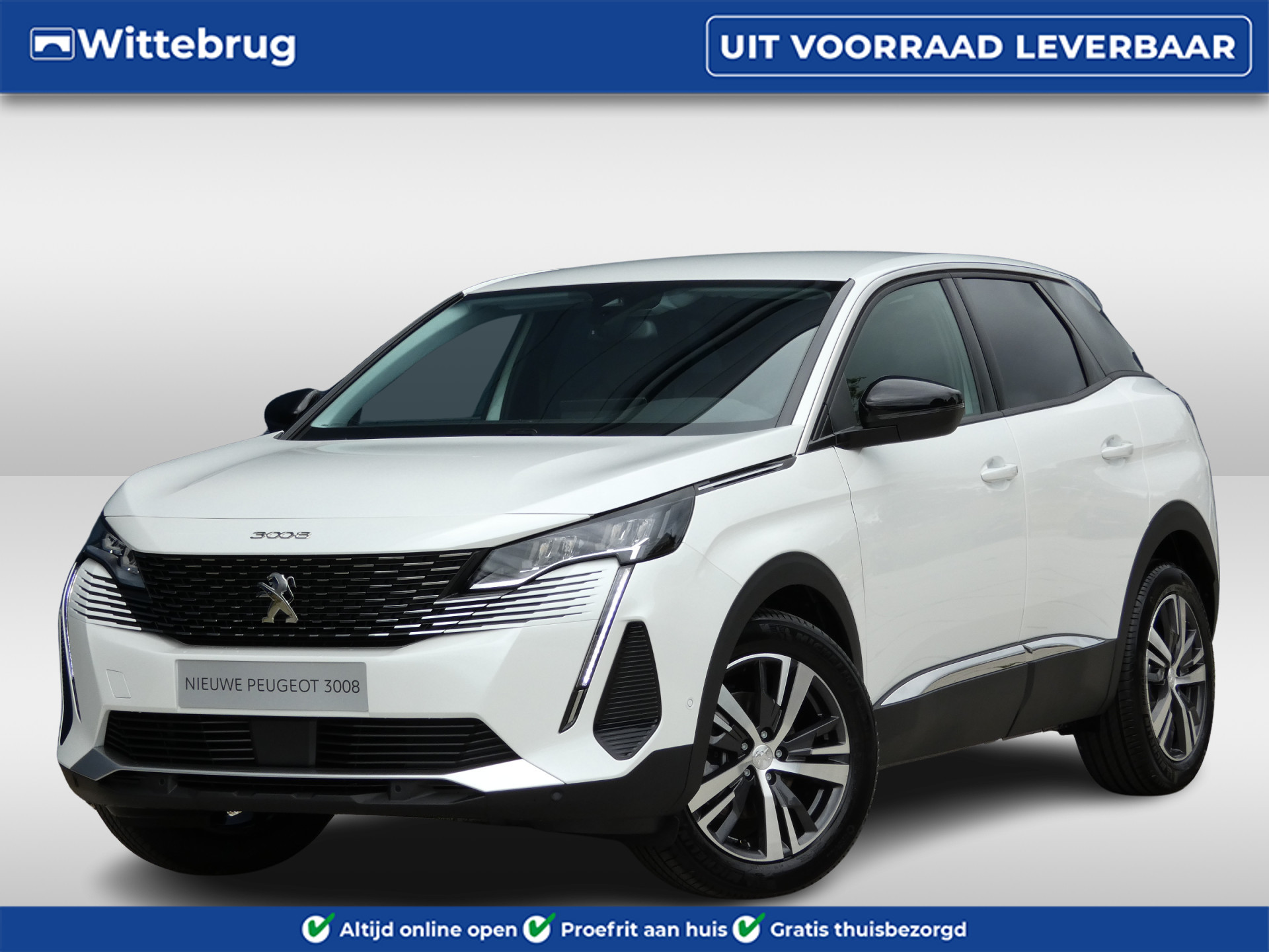 Peugeot 3008 1.6 HYbrid 180 Allure Pack Business EINDE JAAR DEAL- EUR 8.947,- KORTING - PROFITEER NU!