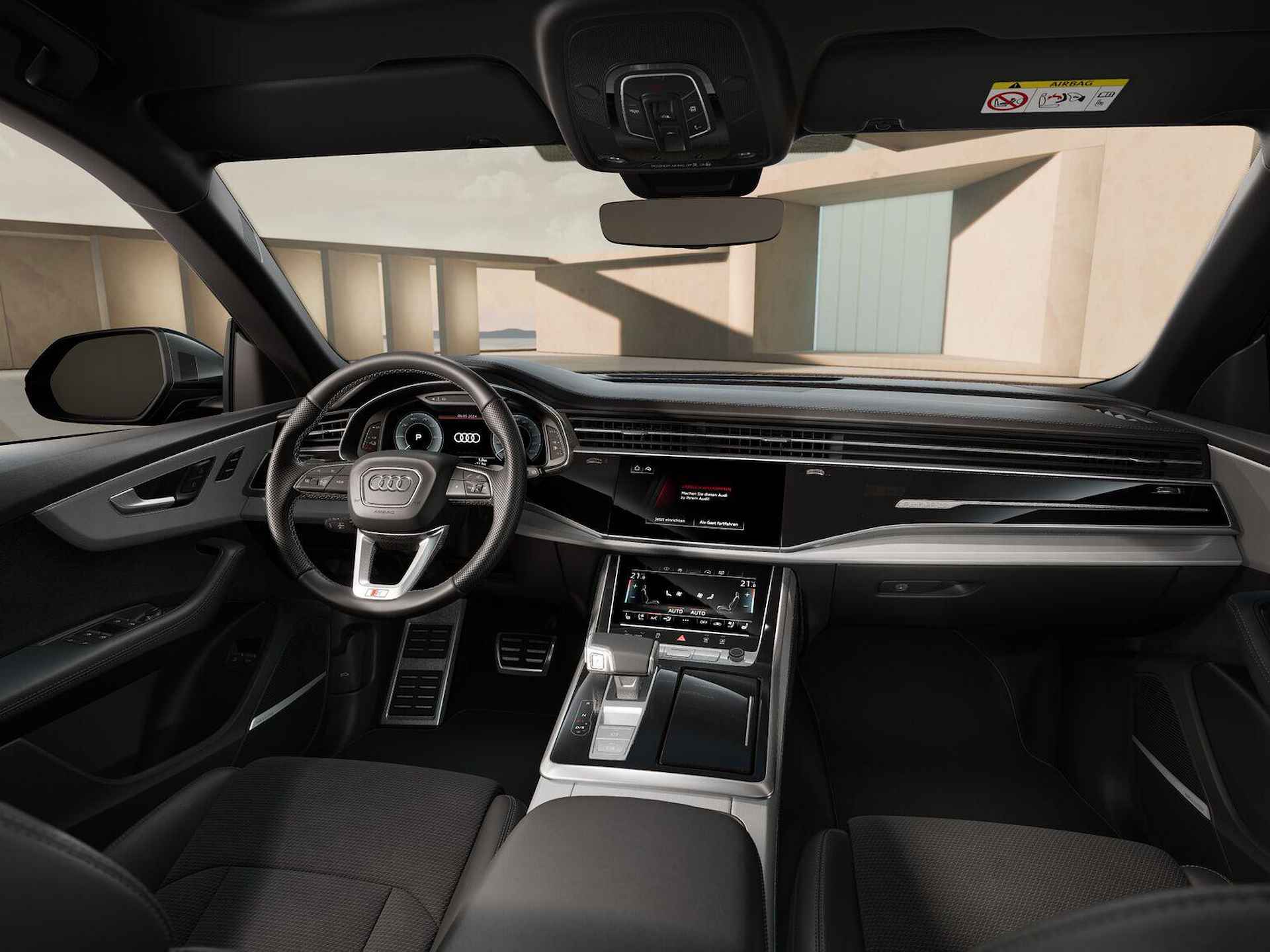 Audi Q8 Pro Line S 55 TFSI e 290 kW / 394 pk CUV 8 versn. Audi Q8 55 TFSI e quattro Pro Line S · B&O sound systeem · Comfortsleutel · Panoramadak · Optiekpakket zwart · Assistentiepakket tour + parking - 3/8