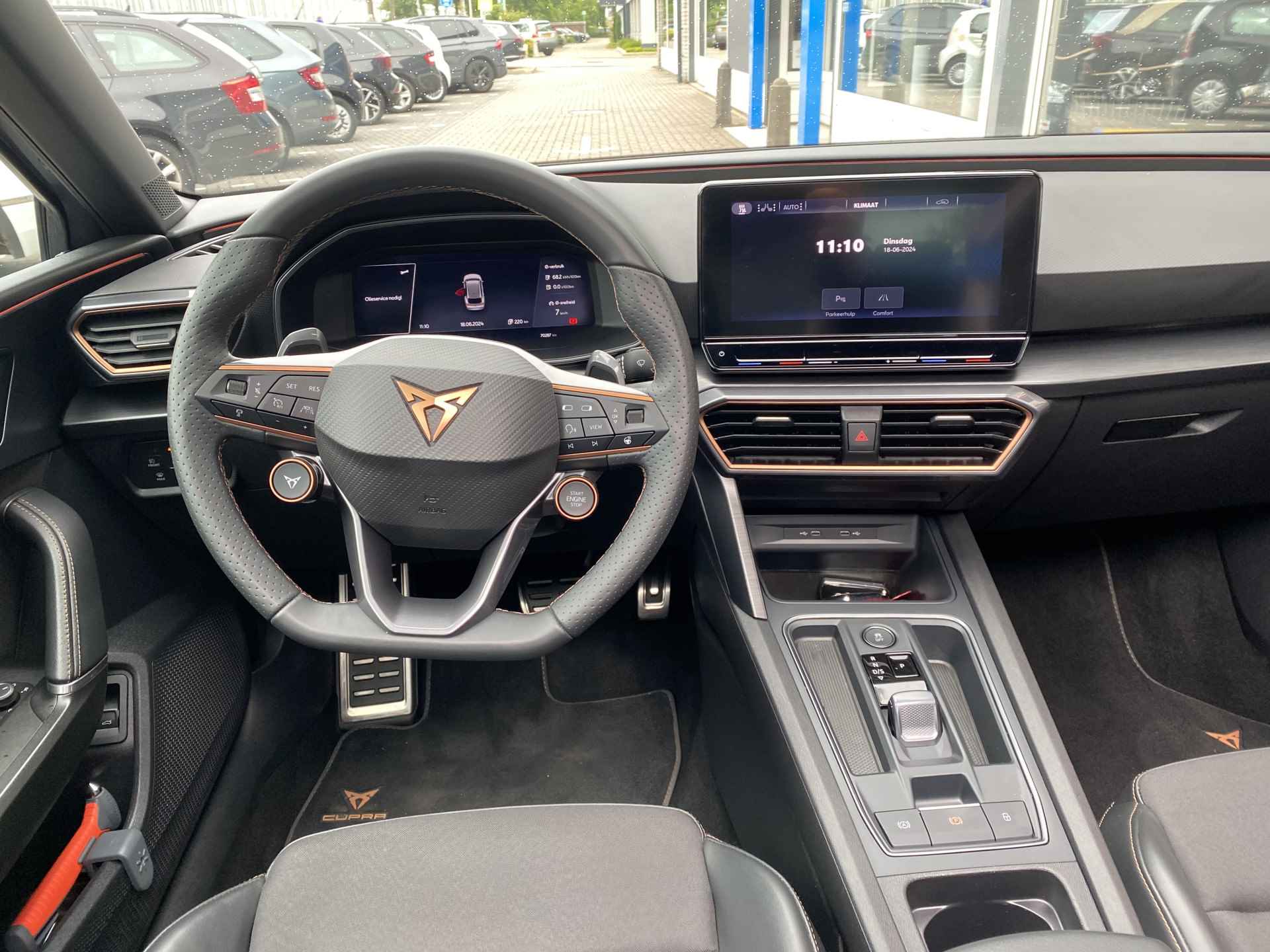 CUPRA Leon Sportstourer 1.4 e-Hybrid VZ Performance / AUTOMAAT/ 245 PK/ PANO/ CAMERA/ PARK. SENSOREN/ DODE HOEK/ LED/ KEYLESS/ STOEL EN STUUR VERWARM./ ADAPT. CRUISE/ APP CONNECT/ NAVI/ CLIMA/ DAB/ 19" LMV/ - 7/44