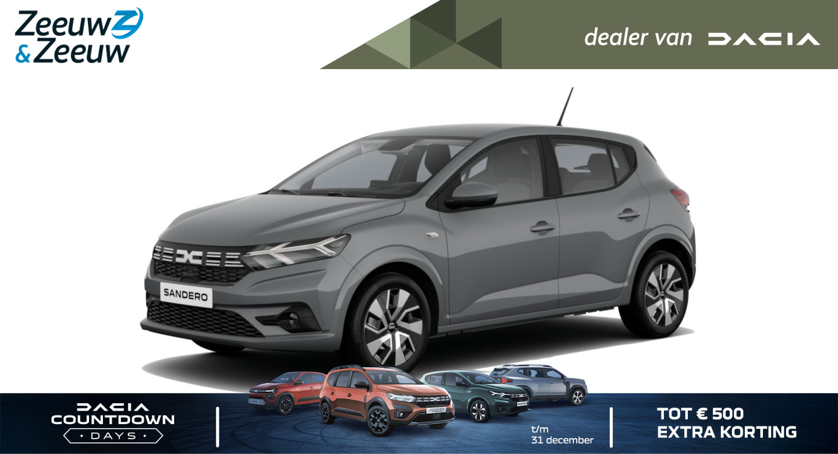 Dacia Sandero TCe 90 Expression | Profiteer nu van de Dacia 50/50 deal tegen slechts 0,99% actietarief! | Nu uit voorraad leverbaar |