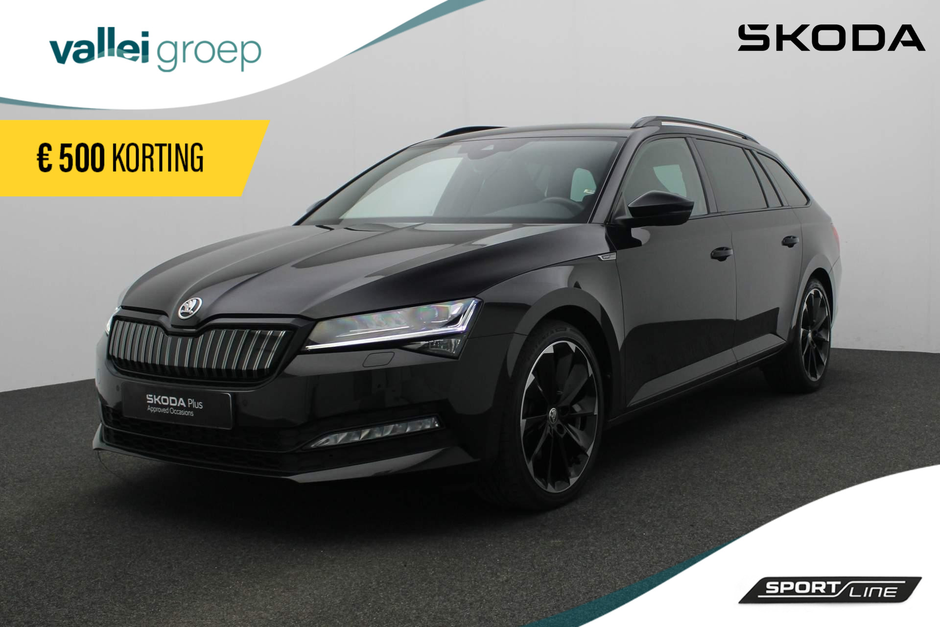 Skoda Superb Combi 1.4 TSI 218PK DSG iV Sportline Business | Matrix LED | Keyless | Adaptief onderstel | 19 inch | Navi | Camera