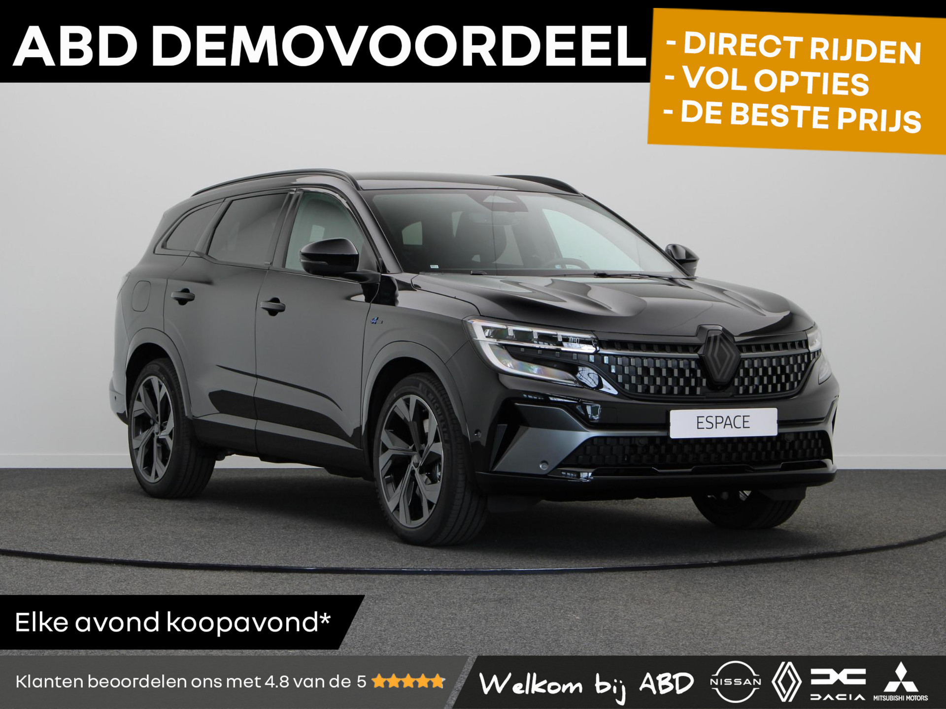 Renault Espace E-Tech Hybrid 200pk esprit Alpine 7p. | Panoramisch vast glazen dak | Head-up display | Stoelverwarming |