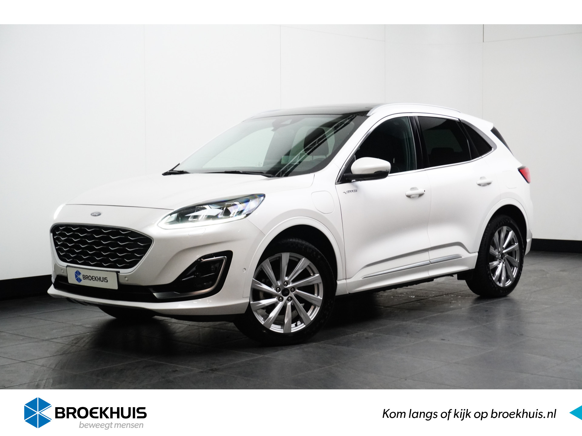 Ford Kuga 2.5 PHEV Vignale | Pano-dak | Adapt. Cruise | Camera V+A | Dodehoek Detectie | Head-Up Display | ELektrische Klep | Leder | Wint