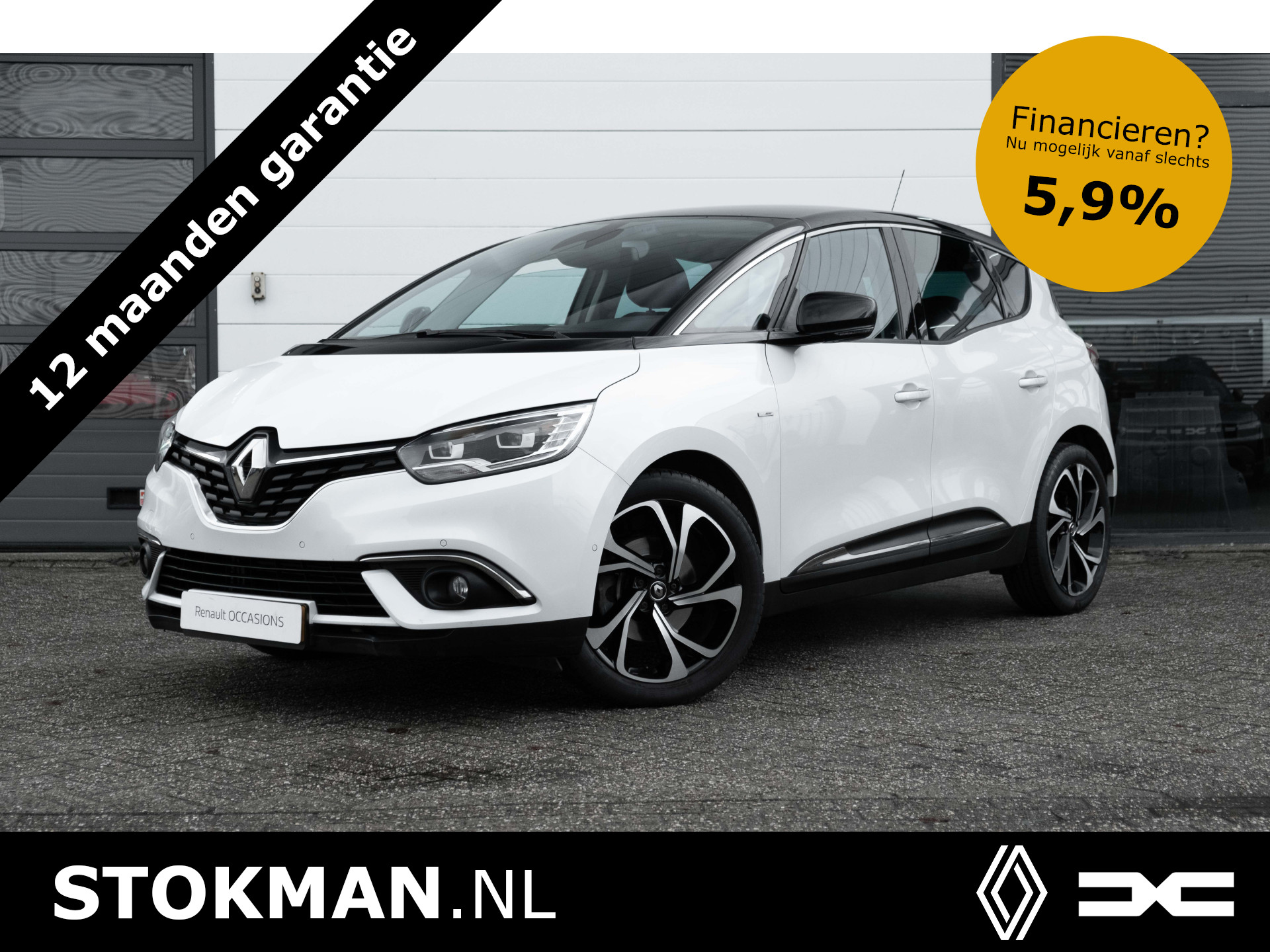 Renault Scénic 1.3 TCe 140 PK Bose uitvoering | Automaat | Trekhaak | 1800 KG aanhangergewicht | Camera achter | Wit metallic |