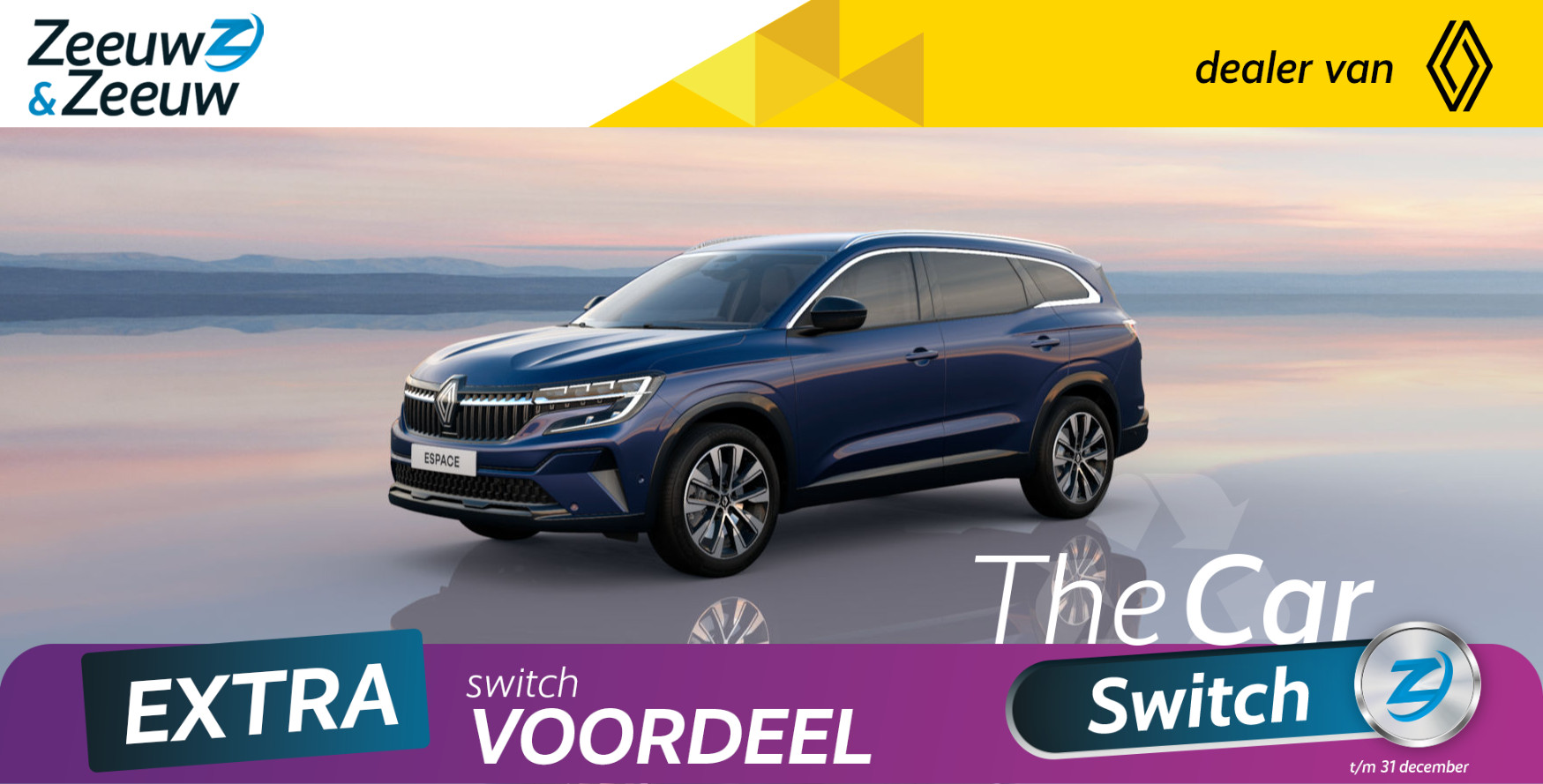 Renault Espace E-Tech Hybrid 200 techno 5p. | Profiteer nu van de €3300,- Zeeuw & Zeeuw korting! |