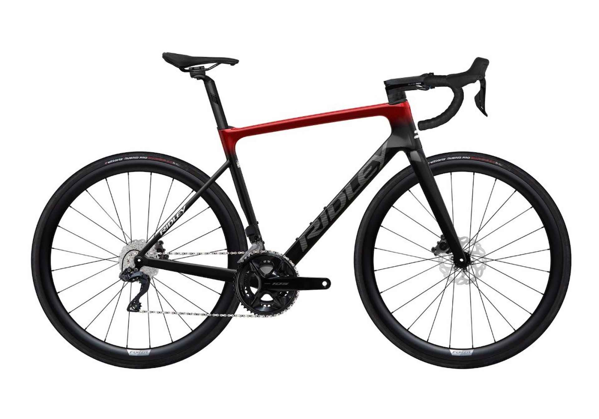 Ridley Falcn 105 DI2 12-sp Heren Zwart-rood 54cm Medium 2025