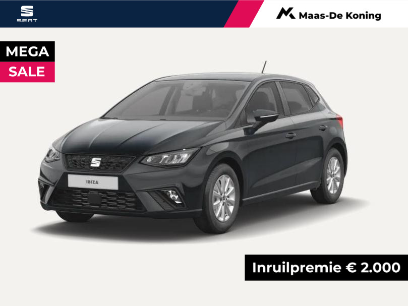 SEAT Ibiza Style Plus 1.0 95 pk TSI Hatchback 5 deurs | Fiord blue | Parkeersensoren achter | Apple carplay/ Android auto | 2000,- inruilvoordeel! | Private lease vanaf €339,- |