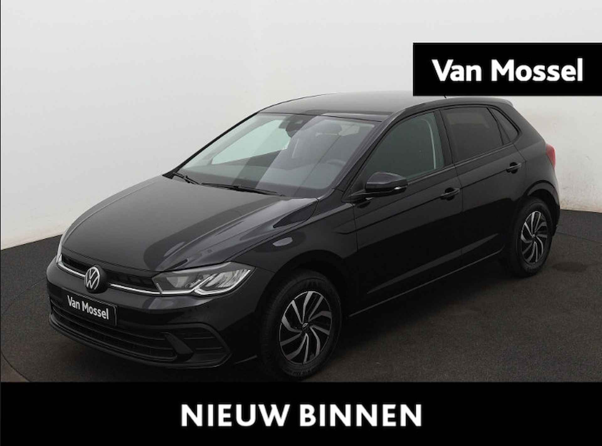 Volkswagen Polo 1.0 TSI Life Edition | Wordt verwacht in week 40 |  Velgen 'essex', 15 inch lichtmetaal | Comfort pakket | Multimedia pakket | Deep Black - 1/7