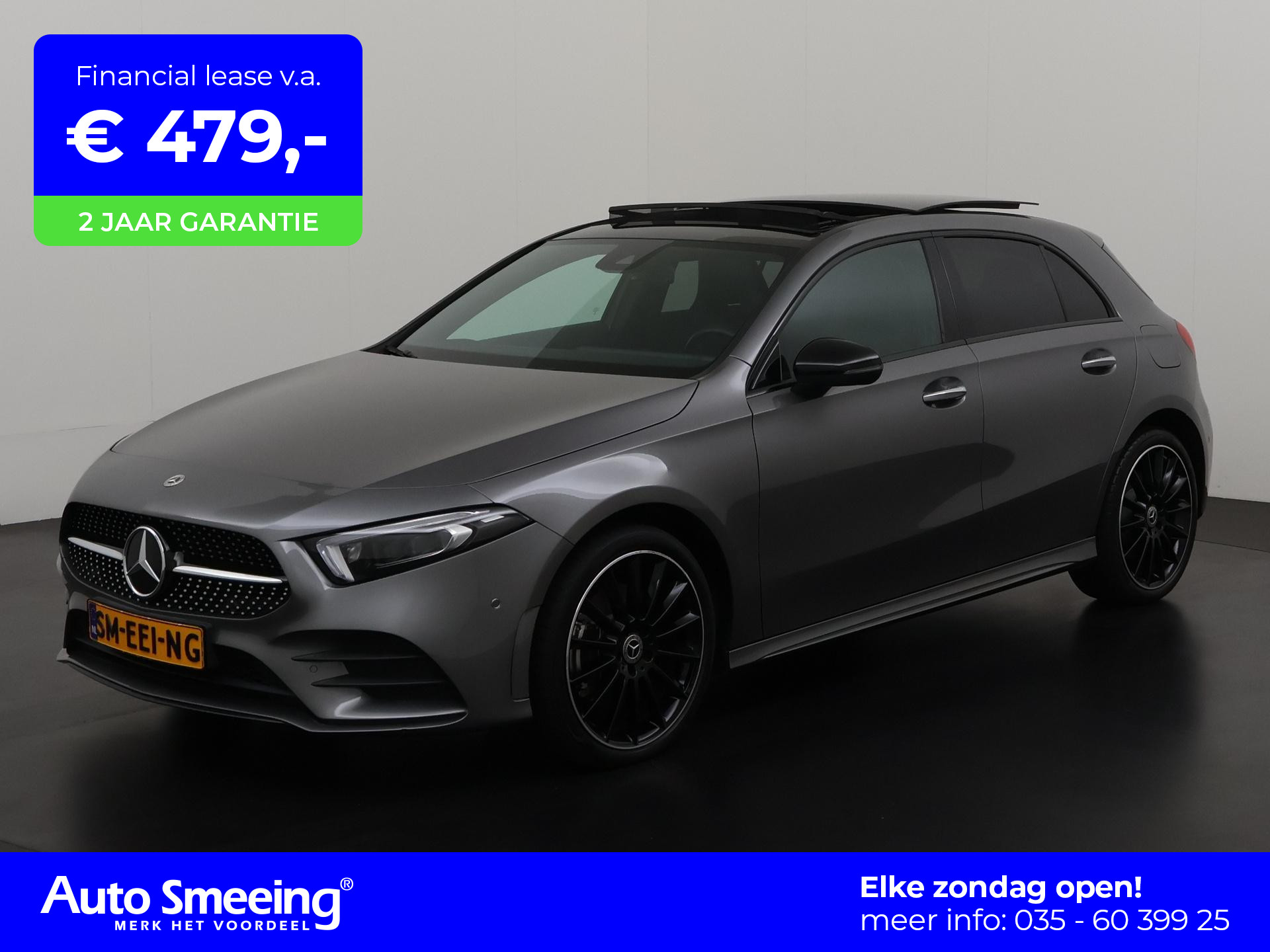 Mercedes-Benz A-klasse 250e Premium Plus AMG Night | Panoramadak | Mem stoel | Carplay | Camera | Zondag open!