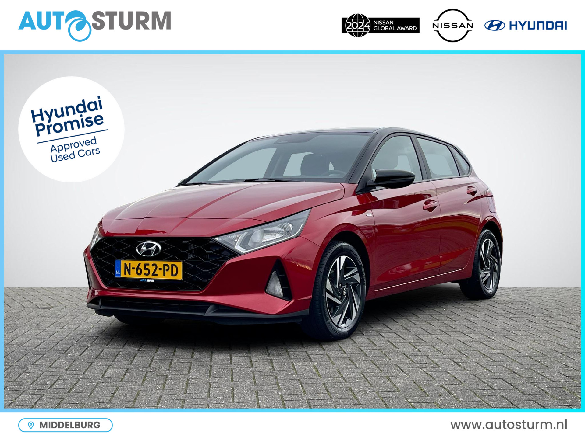 Hyundai i20 1.0 T-GDI Comfort | Two-Tone Lakkleur | Apple Carpaly/Android Auto | Camera | Cruise Control | Airco | Digitaal Instrumentenpaneel | Rijklaarprijs!