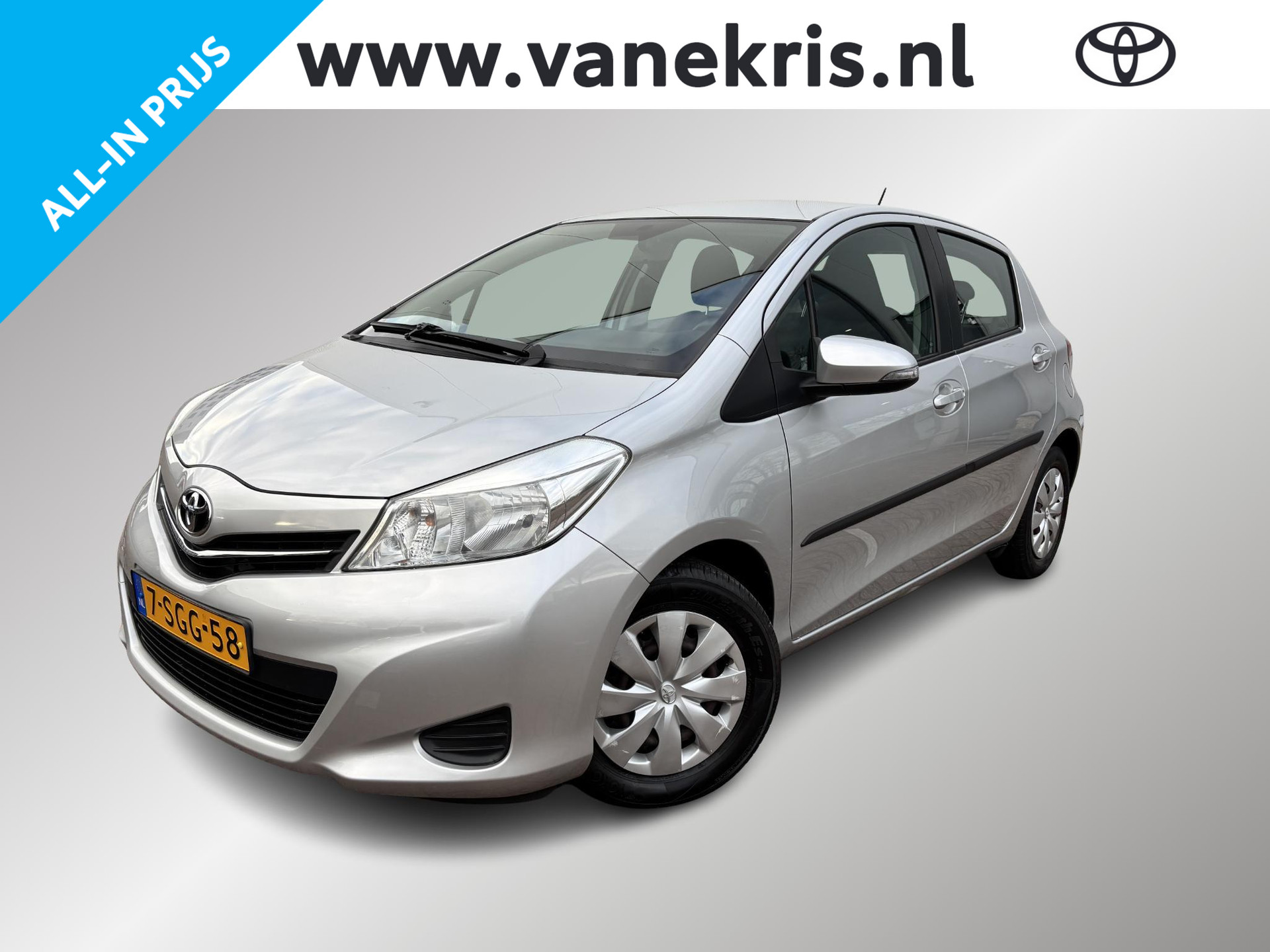 Toyota Yaris 1.0 VVT-i Now Parkeersensoren, Airco,Radio cd-speler, Cruise Controle, USB, AB op CDV