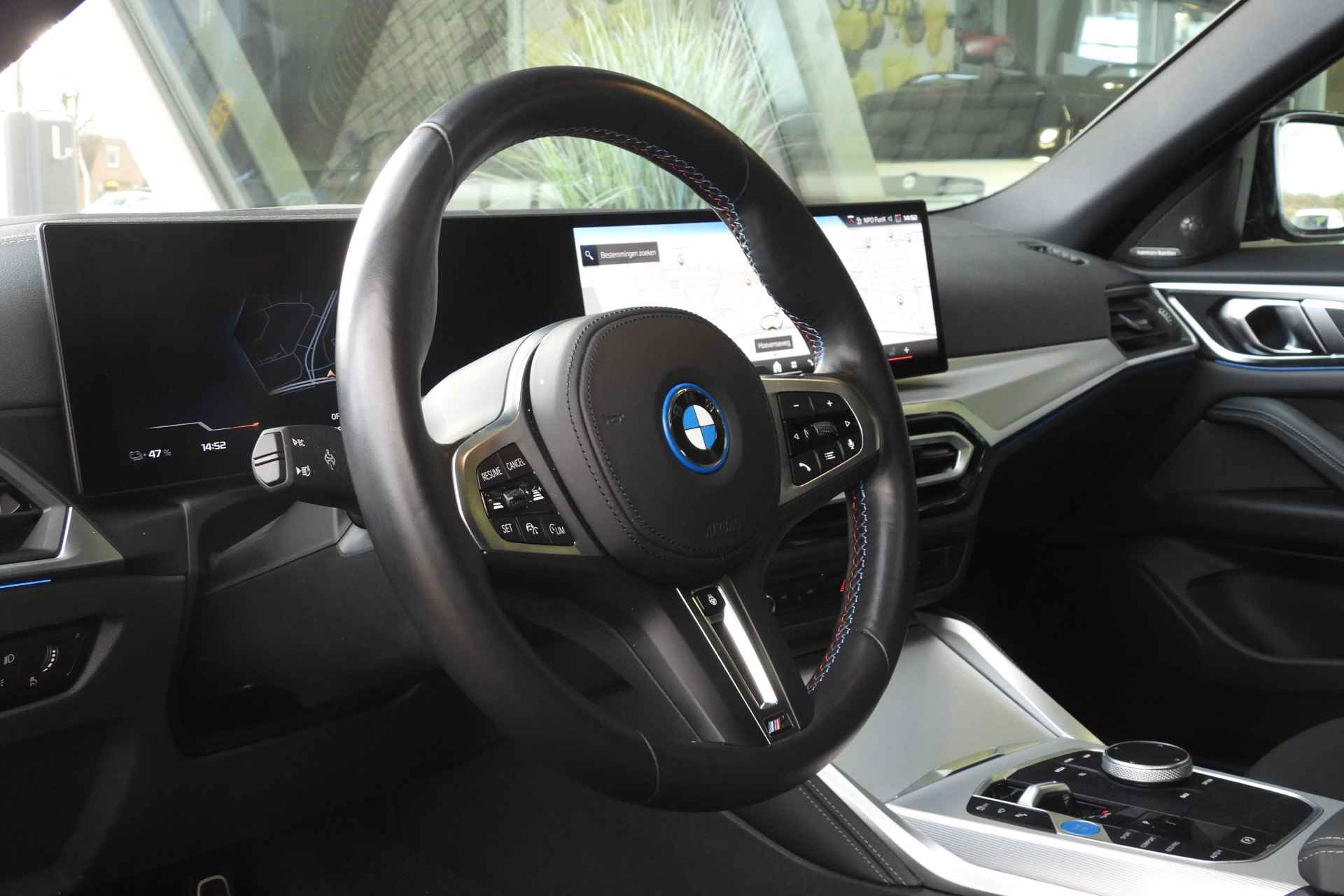 BMW i4 M50 High Executive / Schuif-kanteldak / Parking Assistant Plus / Comfort Access / Adaptief M Onderstel / Live Cockpit Professional - 13/51