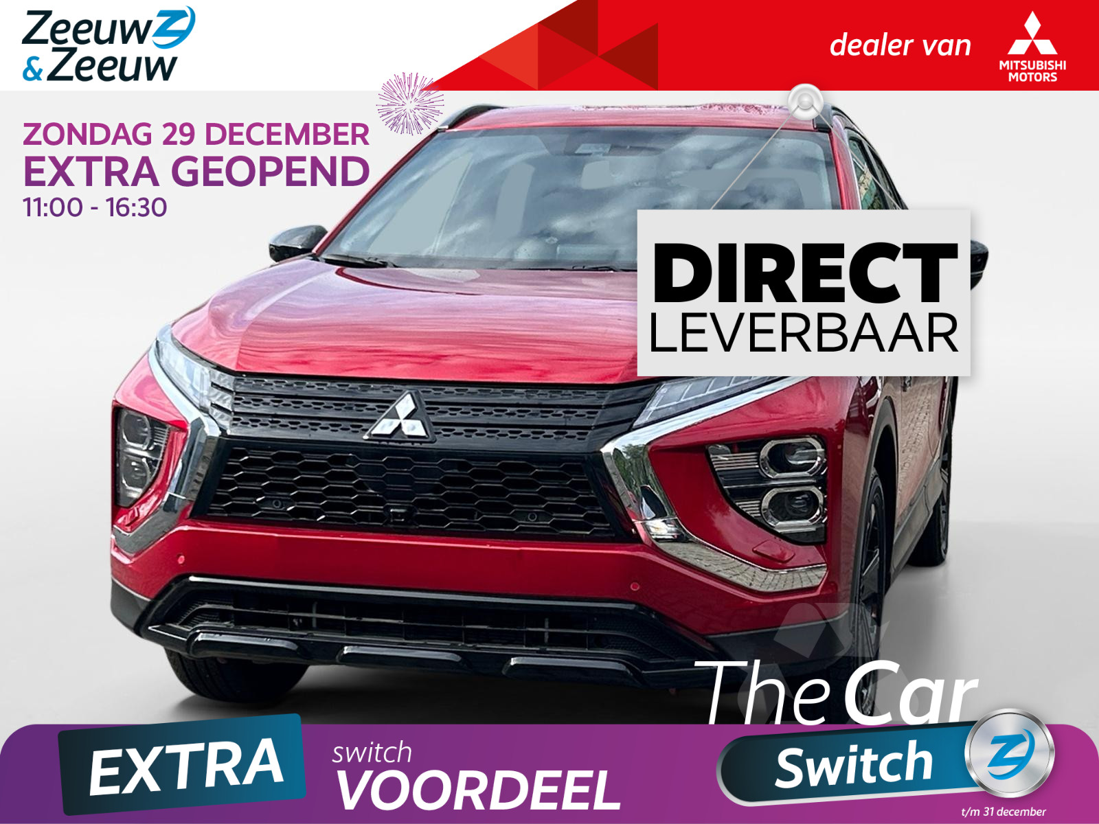 Mitsubishi Eclipse Cross 2.4 PHEV Black Edition 8.000 EURO KORTING | OP=OP | 8 JAAR GARANTIE | NIEUWE AUTO |