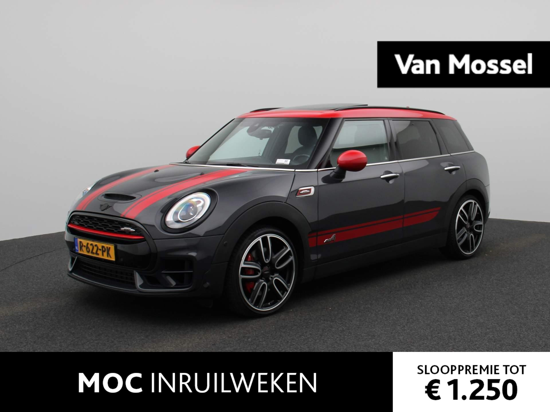 Mini Mini Clubman 2.0 John Cooper Works ALL4 Chili AUTOMAAT 231PK | Harman/kardon | Navigatie | Leder | LMV | Panoramadak | Stoelverwarming | LED