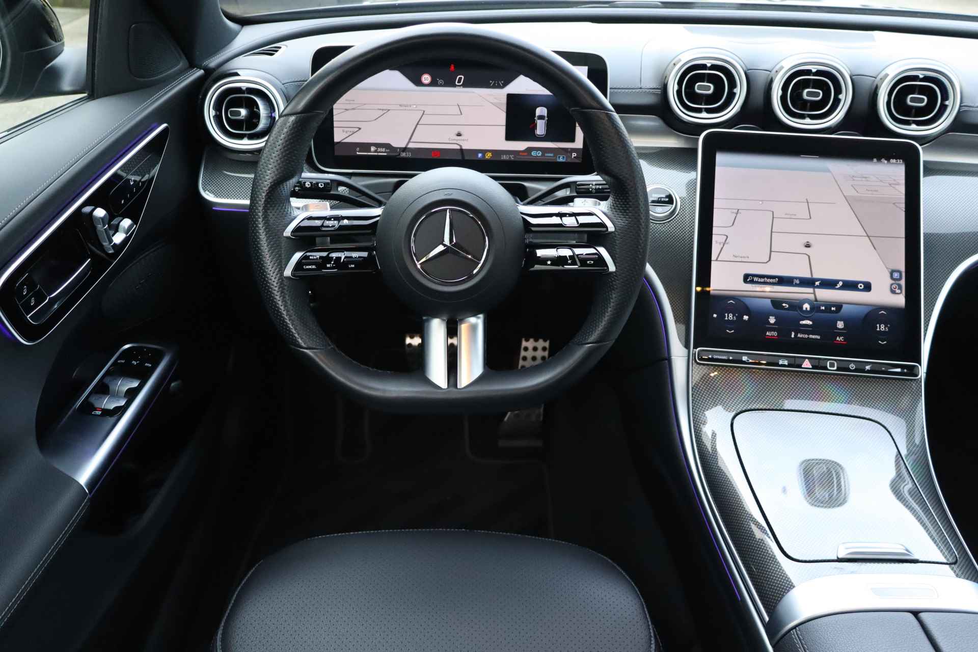 Mercedes-Benz C-Klasse Estate 200 Launch Edition AMG Line NL-Auto!! Pano I Elek.Stoelen I Leder I 360-Camera -- 2de Pinksterdag open van 11.00 t/m 15.30 uur -- - 10/50