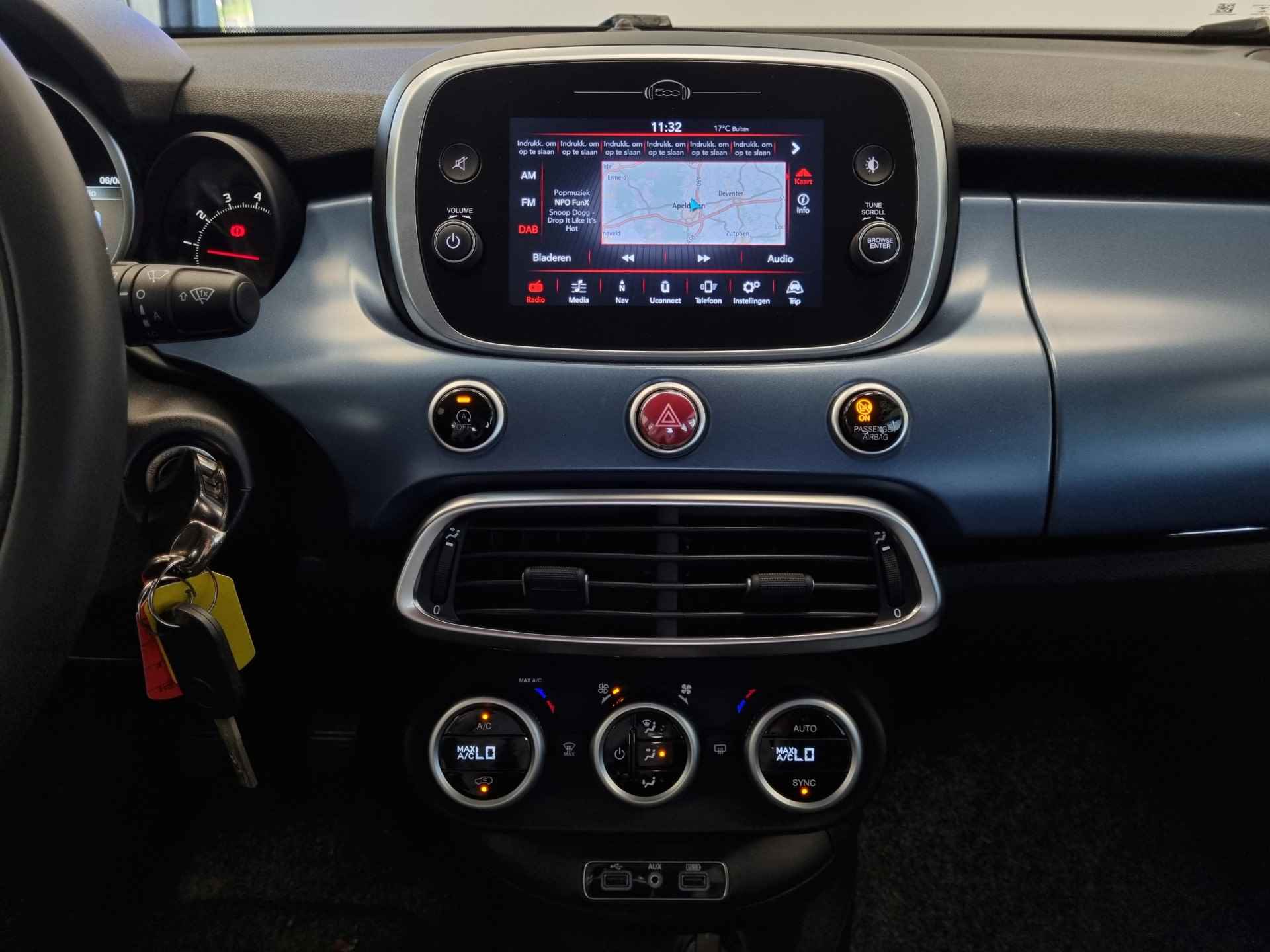 Fiat 500X 1.4 Turbo MultiAir Lounge Mirror Apple Carplay Navigatie, Apple Carplay, Climate Control,  Cruise PDC  17"LM 136 PK! 2 jaar garantie mogelijk* (vraag naar de voorwaarden) - 14/26