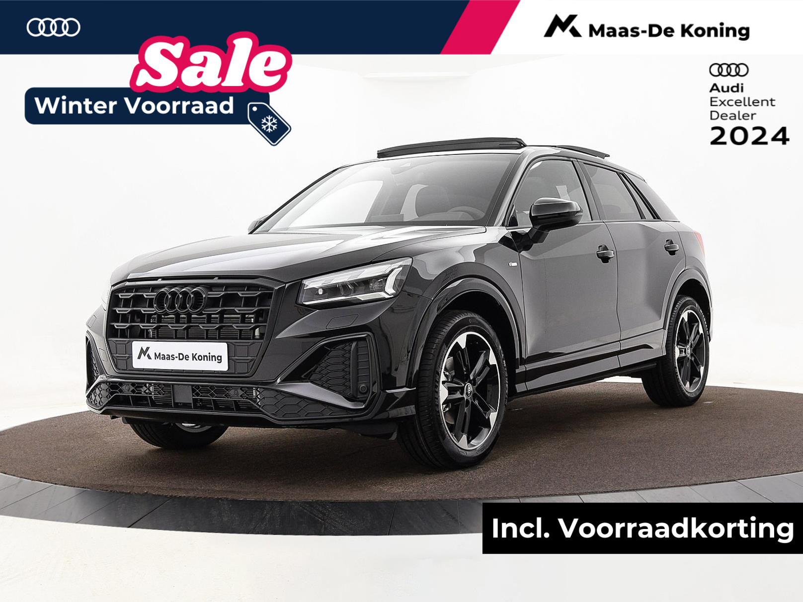 Audi Q2 S Edition 35 TFSI 150 PK · Glazen panoramadak · SONOS Premium 3D · 18" LM Velgen