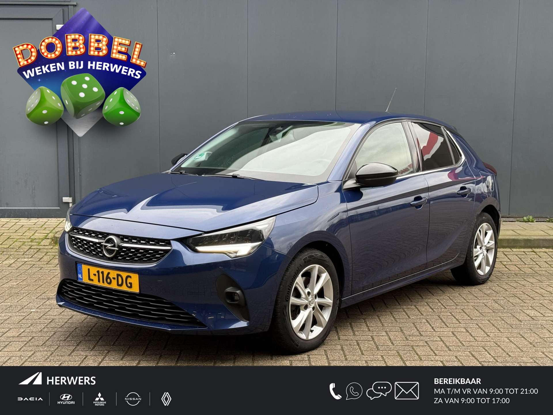 Opel Corsa 1.2 GS Line / 100 pk / Afneembare Trekhaak (1200 kg trekgewicht) / Apple carplay / Stuurverwarming / Stoelverwarming / Cruise Control / Bijrijdersstoel in hoogte verstelbaar /