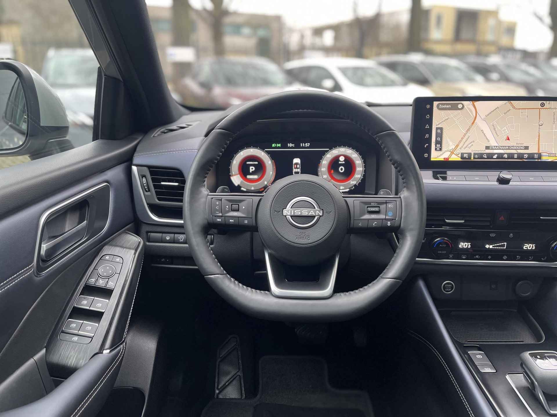 Nissan Qashqai 1.3 MHEV Xtronic Tekna Design + Cold Pack | Panoramadak | Stuur- + Stoelverwarming | 360° Camera | Adapt. Cruise Control | Head-Up Display | Rijklaarprijs! - 14/31