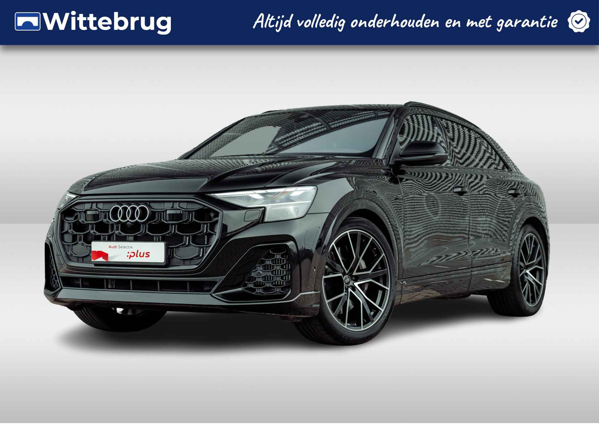 Audi Q8 55 TFSI e 394pk quattro Pro Line S | FACELIFT | Panoramadak | Vierwielbesturing | Trekhaak | Bang & Olufsen | Head Up | Memory | Tour & Parking | Topview | 22" LM velgen