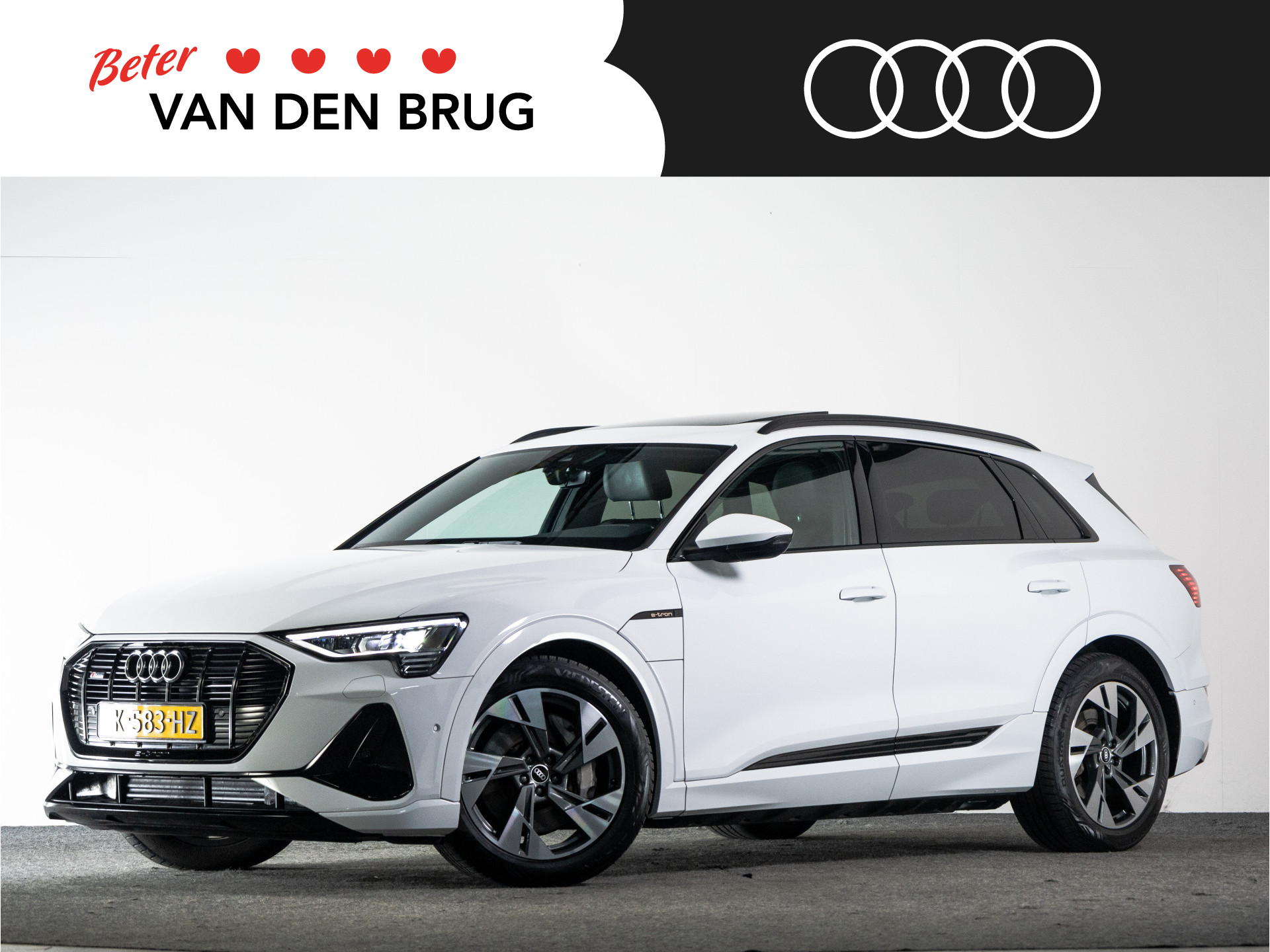 Audi e-tron S-Line 50 QUATTRO 313 PK 71 kWh | 8% bijtelling | INCL. BTW | LED | Black optiek | Panoramadak | Achteruitrijcamera |