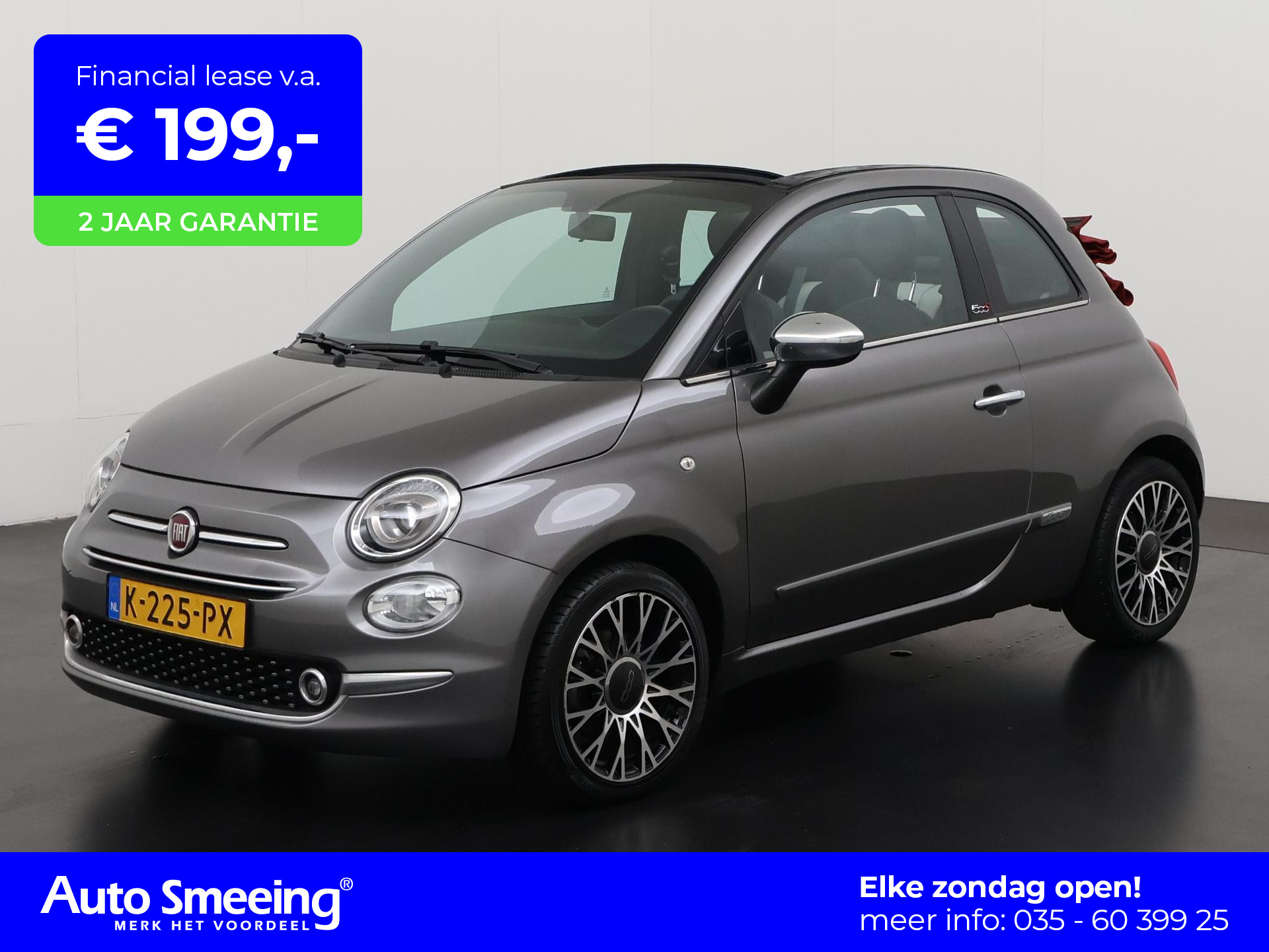 Fiat 500 C 1.0 Hybrid Lounge | Navigatie | Apple/Android Carplay | Parkeersensor | Zondag Open!