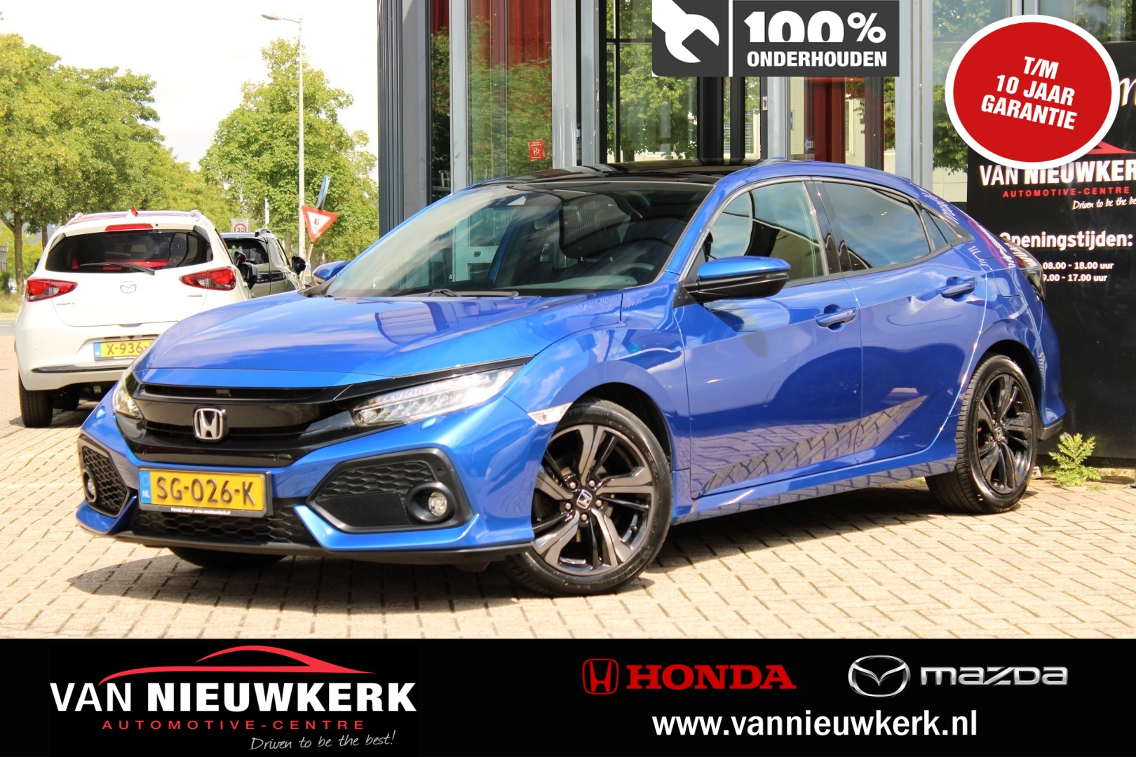 HONDA Civic 1.0 i-VTEC Turbo 129pk Automaat Premium Panoramadak Leder Adaptieve schokdempers