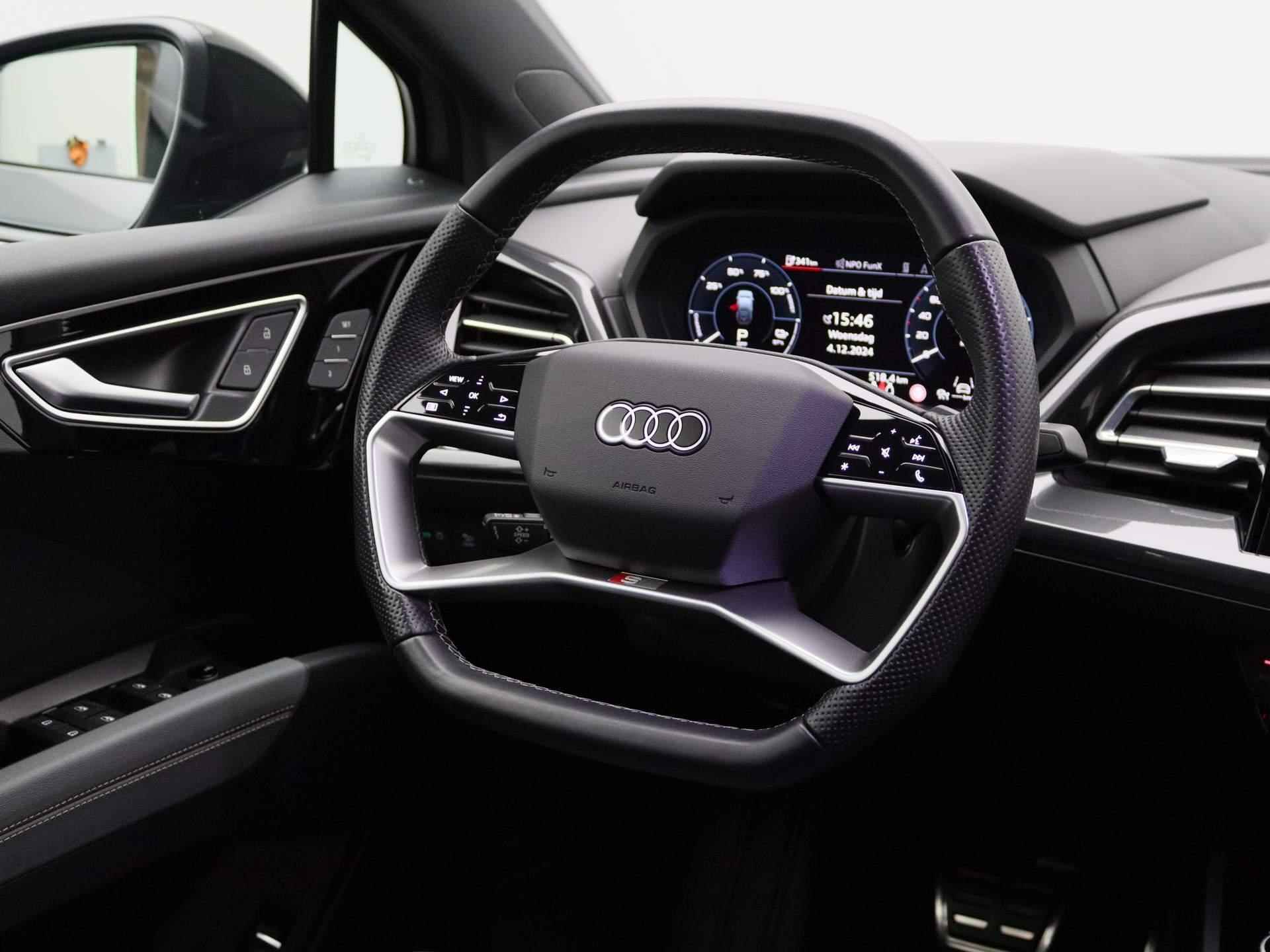 Audi Q4 Sportback e-tron 50 quattro S Competition 77 kWh 299 PK | S-line | Navigatie | Camera | Sportstoelen | Stoelverwarming | SONOS Premium | Lichtmetalen velgen | Optiek zwart plus | Leder | Augmented reality Head-up | - 10/60