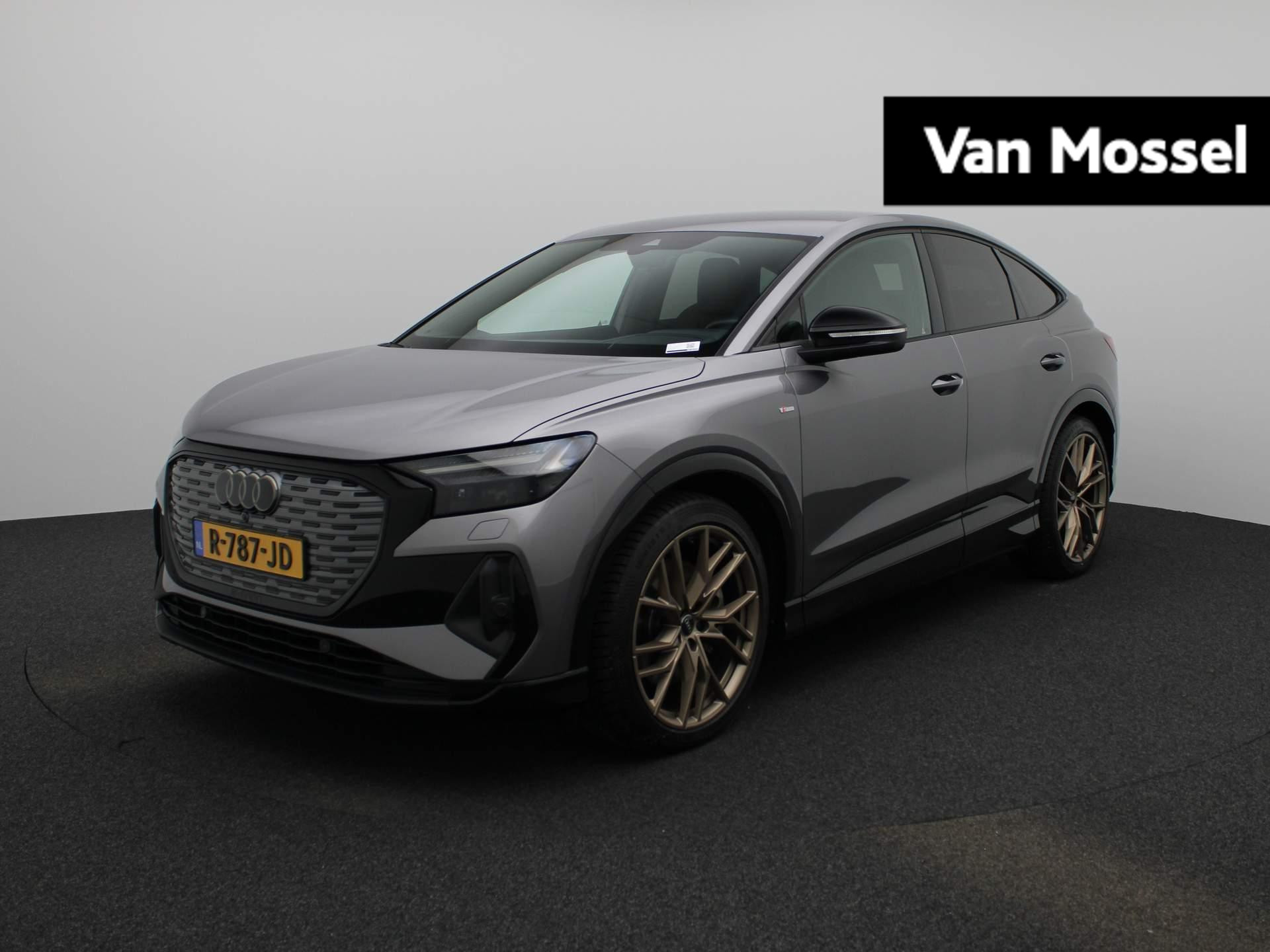 Audi Q4 Sportback e-tron 50 quattro S Competition 77 kWh 299 PK | S-line | Navigatie | Camera | Sportstoelen | Stoelverwarming | SONOS Premium | Lichtmetalen velgen | Optiek zwart plus | Leder | Augmented reality Head-up |