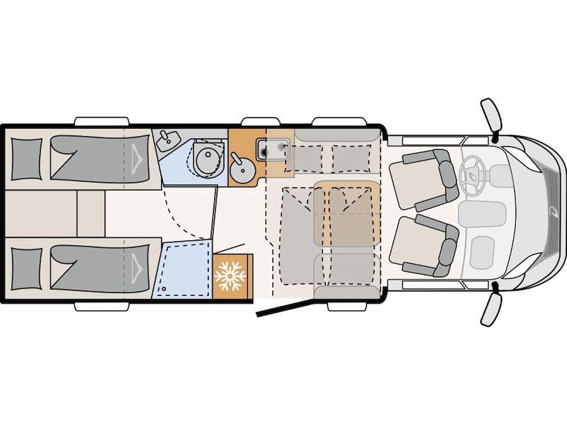 Dethleffs Just Camp T 7052 EBL - face-to-face zit - 23/23