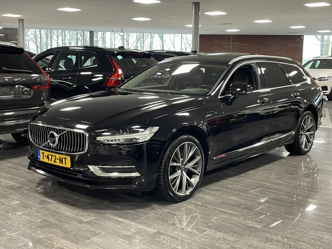 Volvo V90 T8 AWD Recharge Inscription | Vol! | Schuifdak | Luchtvering | Trekhaak | All Season Banden | 360° Camera | Head-Up Display | Ha