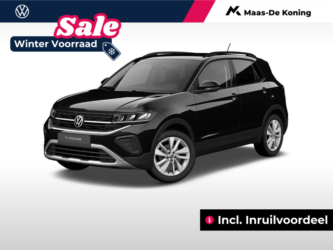 Volkswagen T-Cross Life Edition 1.0 TSI 95 pk 5 versn. Hand · Achteruitrijcamera  · Privatelease €,-359 · Incl. inruilvoordeel ·