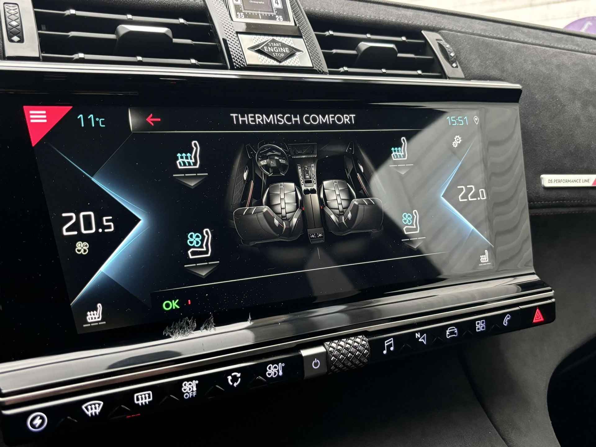 DS DS 7 Crossback Performance Line+ e-Tense PHEV 300pk 4x4 e-EAT8 AUTOMAAT | SCHUIF/KANTELDAK | HANDSFREE A.KLEP | LEDER | NIGHT VISION | 360° CAMERA | STOELVERW. | - 55/85