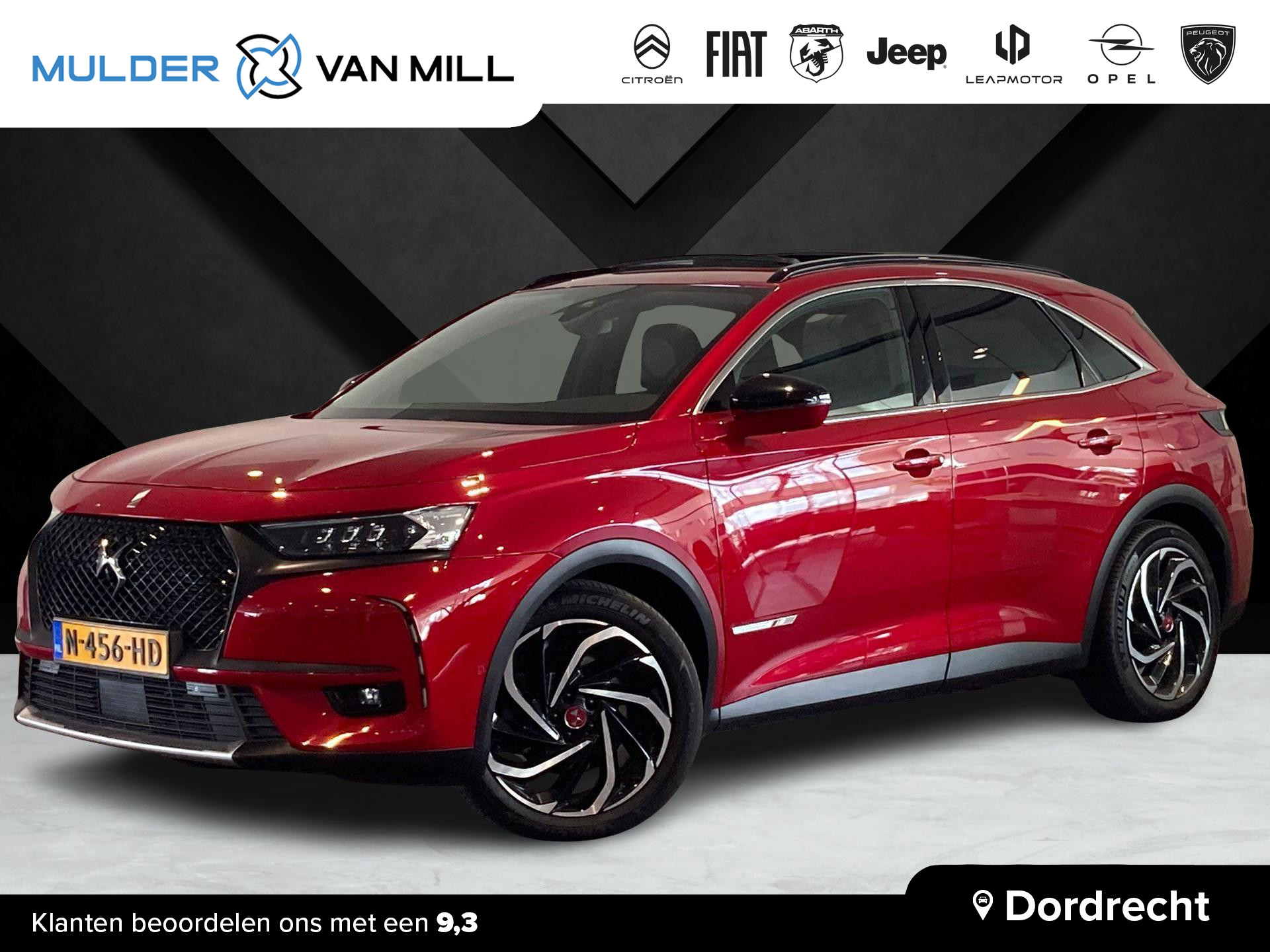 DS DS 7 Crossback Performance Line+ e-Tense PHEV 300pk 4x4 e-EAT8 AUTOMAAT | SCHUIF/KANTELDAK | HANDSFREE A.KLEP | LEDER | NIGHT VISION | 360° CAMERA | STOELVERW. |